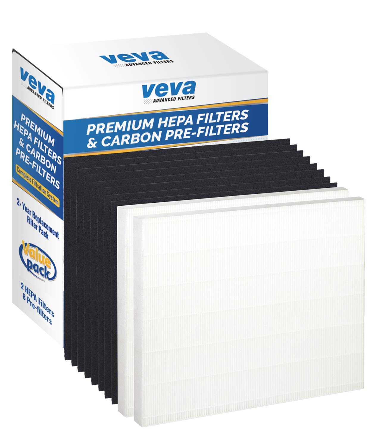 Veva Hepa Filters Compatible With Coway Airmega Ap 1512Hh   2 Pack Hepa Air Purifier Filters With 8 Charcoal Pre Filters Compati