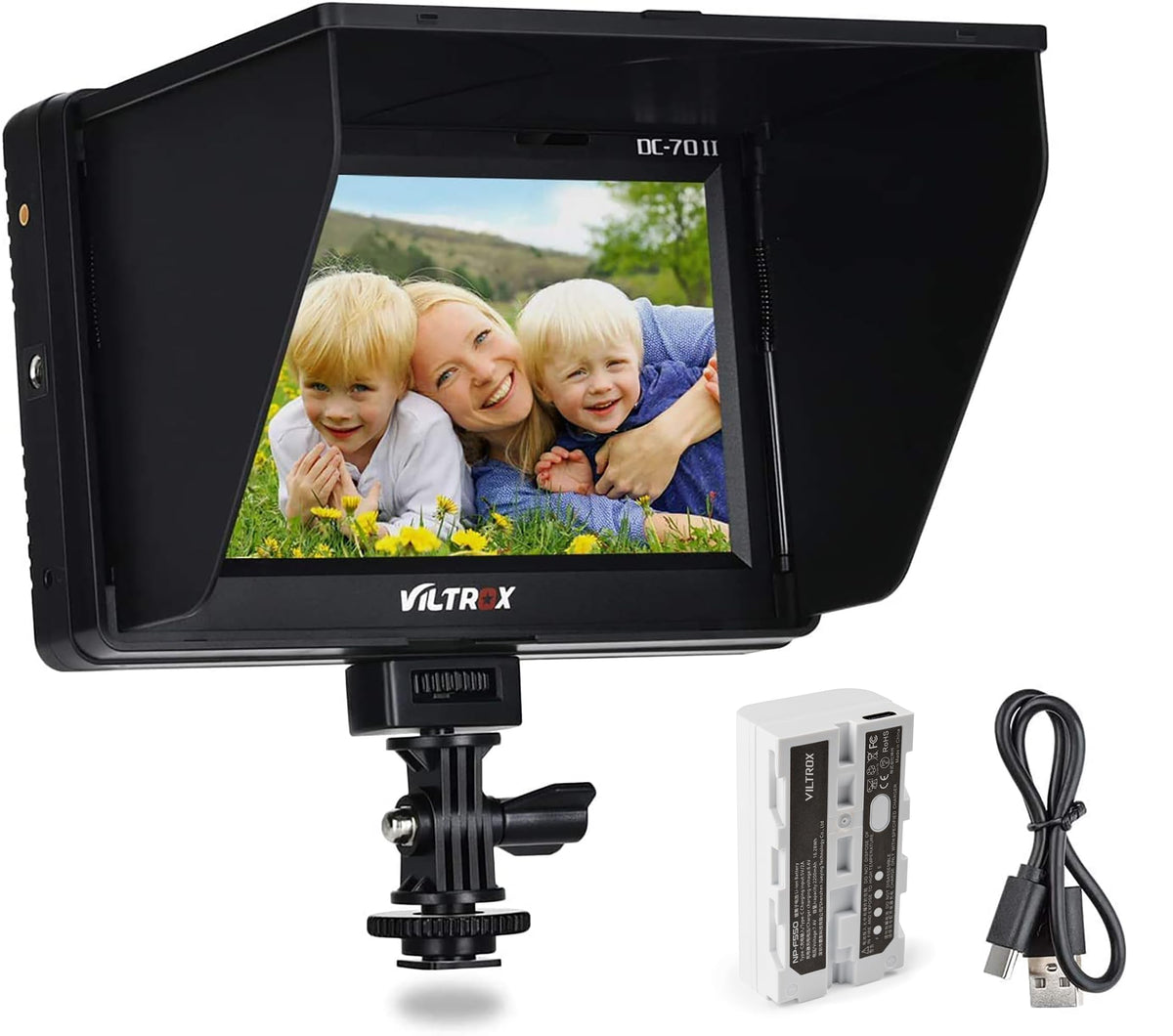 7 Inch 4K Hdmi Field Monitor Kit, Viltrox Dc-70 Ii On Camera Monitor With Hdmi Output, Peaking Focus Assist Video Monitor With S