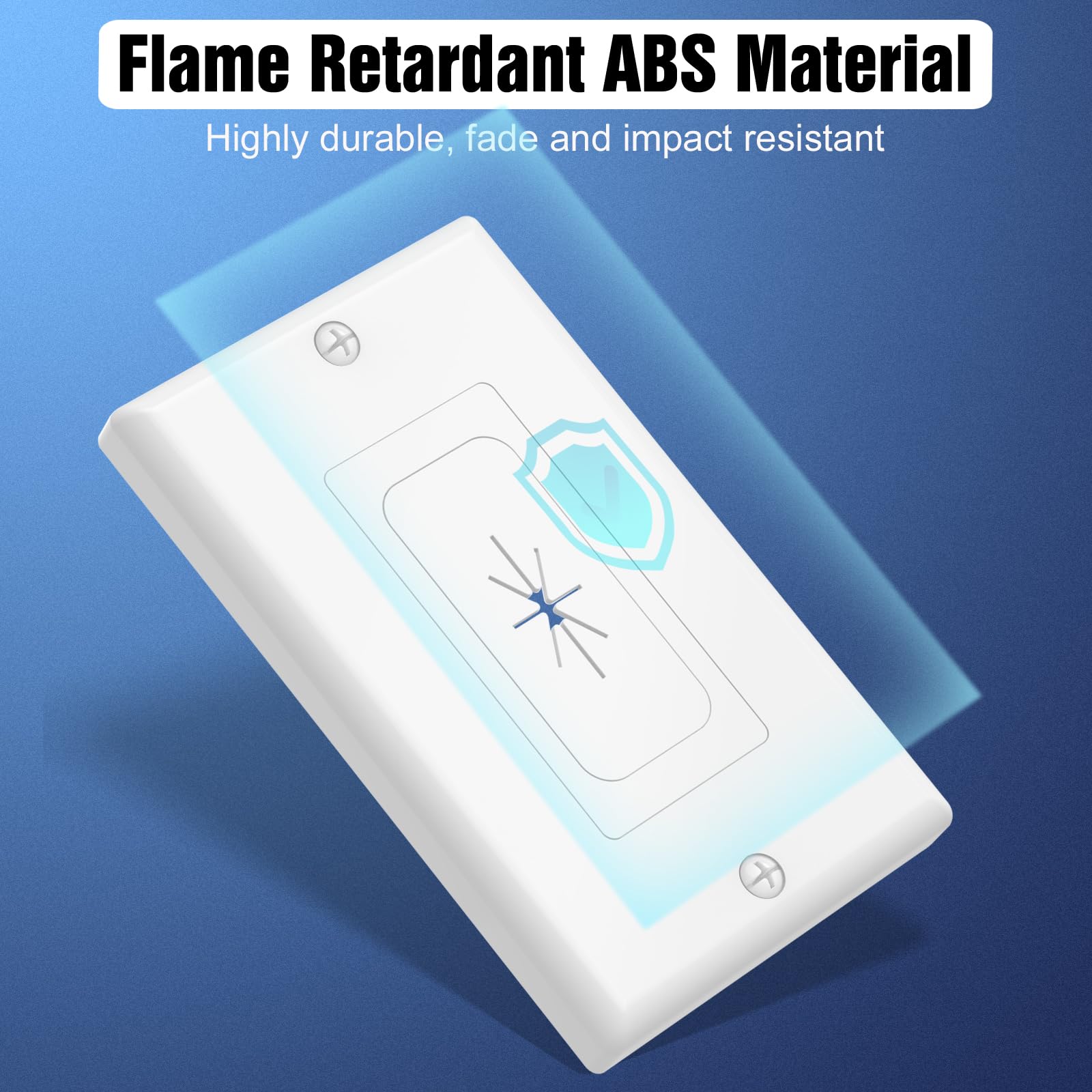 Vcelink Wall Plate Cable Pass Through, Single Gang Decorator Wall Plate Cover, Flexible Rubber Wall Grommets Insert For Low Volt