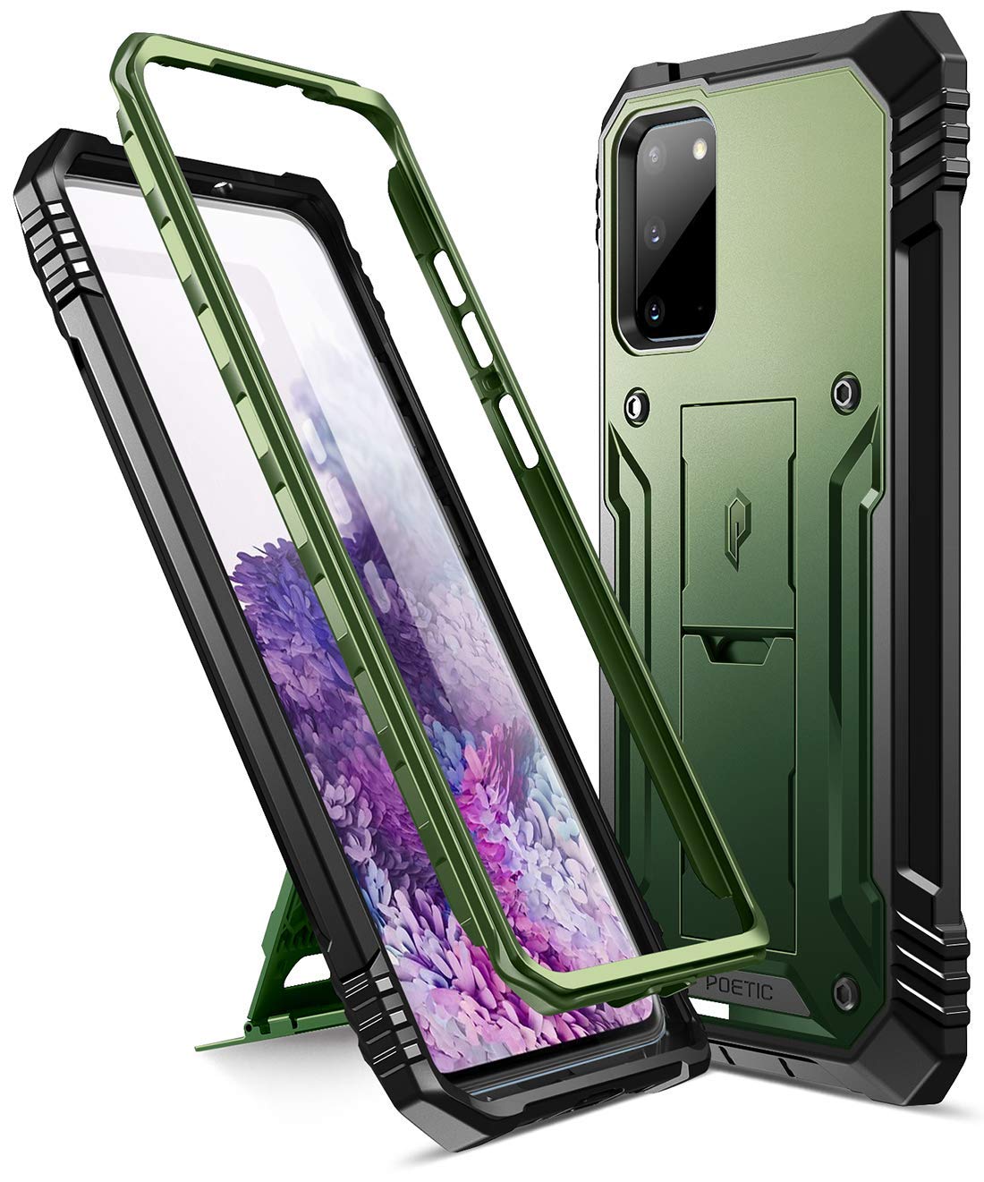 Poetic Revolution Series Designed For Samsung Galaxy S20 Case, Full Body Rugged Dual Layer Shockproof Protective Cover With Kick