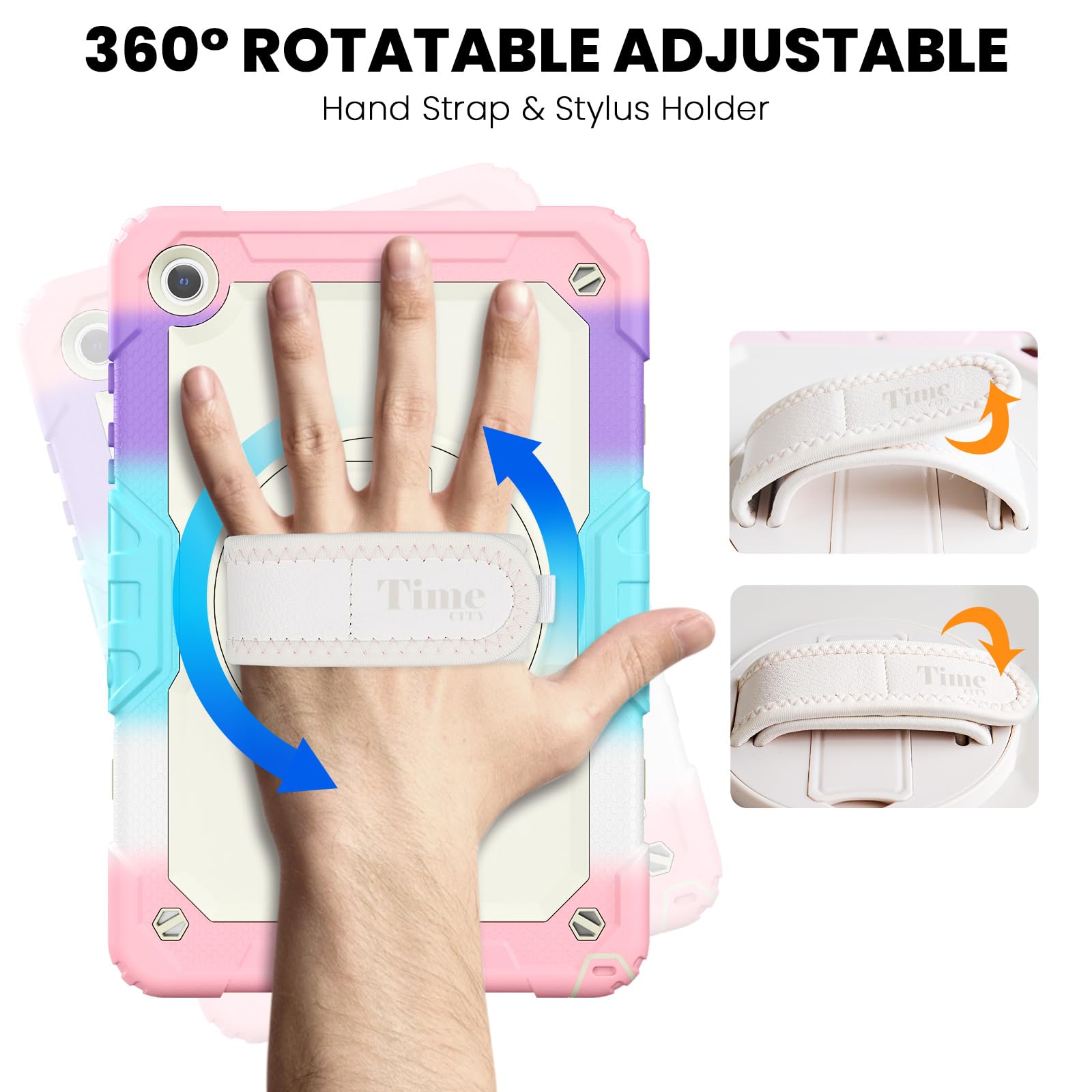 Timecity Case For Samsung Galaxy Tab A9 Plus Case 11 Inch 2023 With Screen Protector For Girls Kids, Shockproof Case For Galaxy