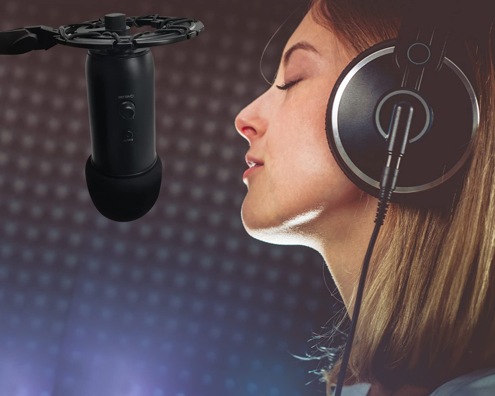 Blue Yeti Shock Mount Anti Vibration Matching Boom Arm Stand Compatible W/Blue Yeti, Yeti X, Snowball & Blue Yeti Nano Mic (Blac