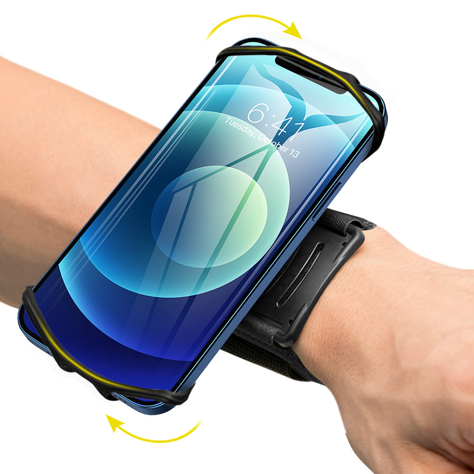VUP Wristband Phone Holder, 360 Rotatable Forearm Armband for iPhone 15/14/13/Pro Max/Pro/Mini/12/11/SE 2020/Xs/XR/X/8/7/Plus, F
