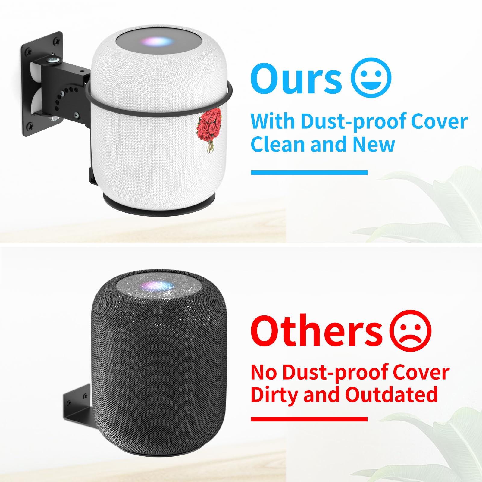 Adjustable Speaker Mount For Homepod 2 Wall Mount Bracket With Dust Proof Cover For Homepod 2Nd Mount   Speaker Mount For Homepo