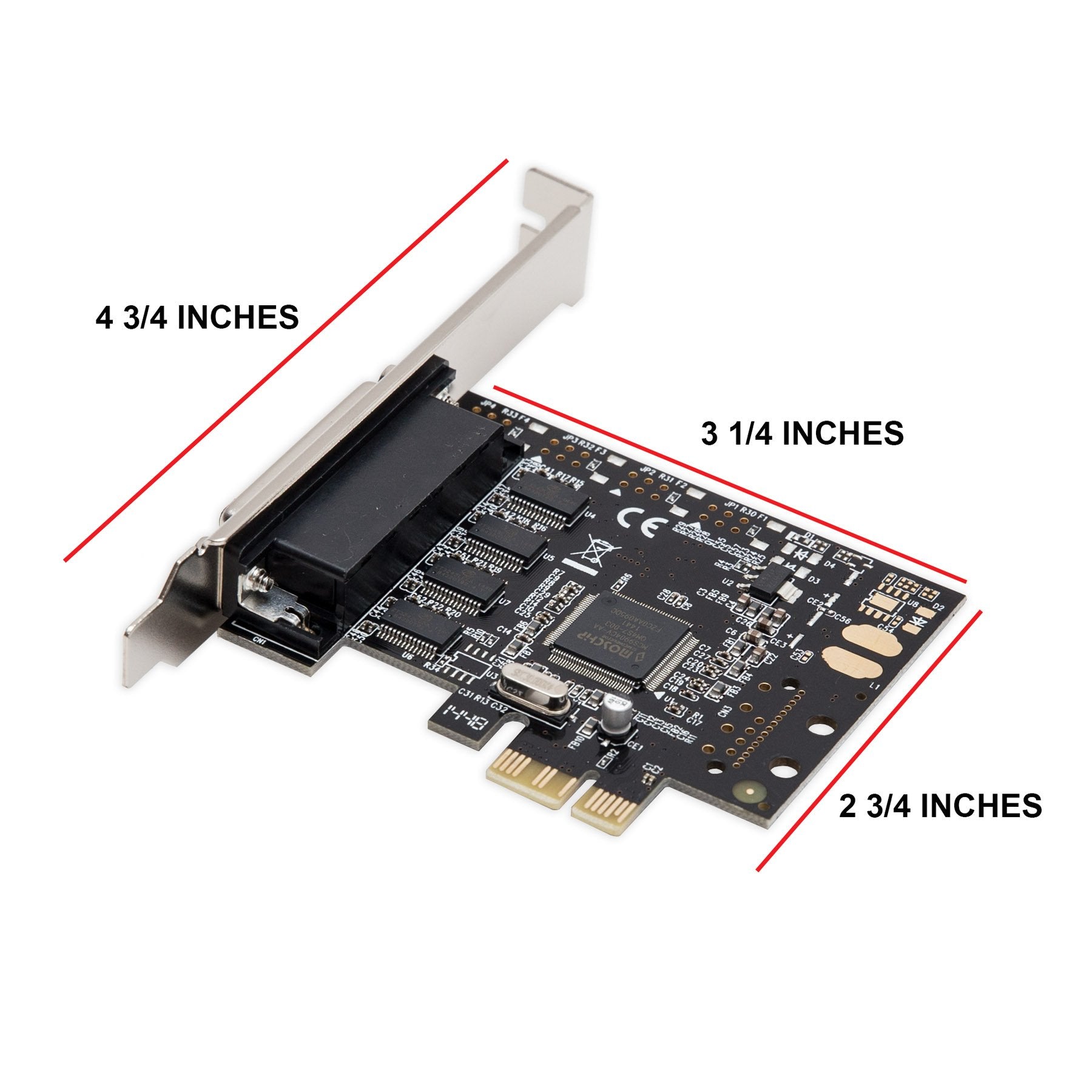 Syba Pci Express X1 4 Port Rs232 Serial Card, Moschip 9904 Chipset, Fan Out Cable