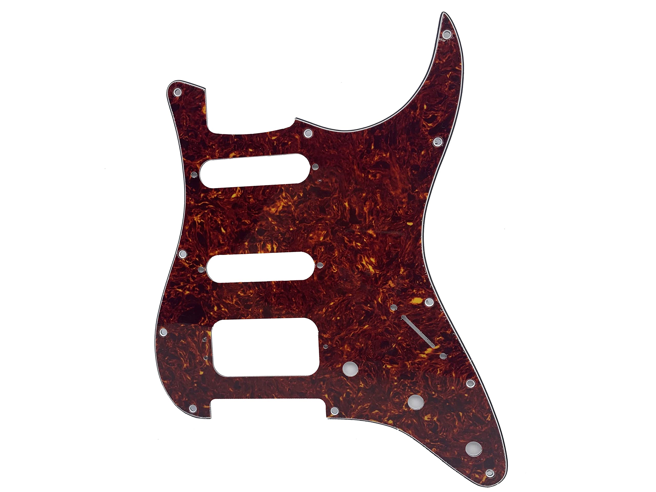 Dopro 11 Hole Strat Hss Guitar Pickguard 3 Screw Humbucking Pickup Mount Fits American Fender Stratocaster Vintage Tortoise