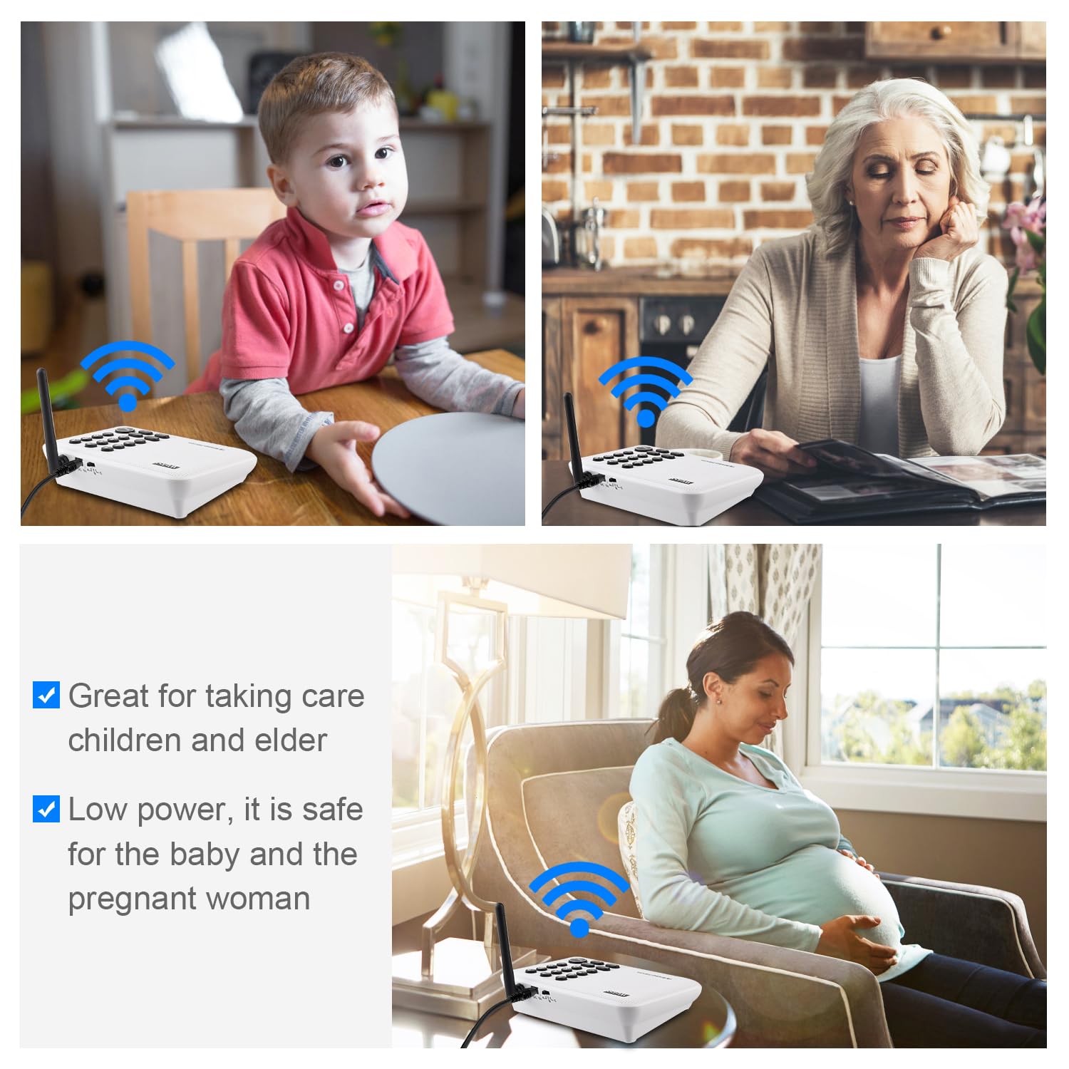 Expandable For Wuloo Intercoms Wireless For Home 5280Ft Range 10 Channel 3 Code (Only 1 Unit For Expandable The Original Intercom System, Can Not Work Without Other Units)