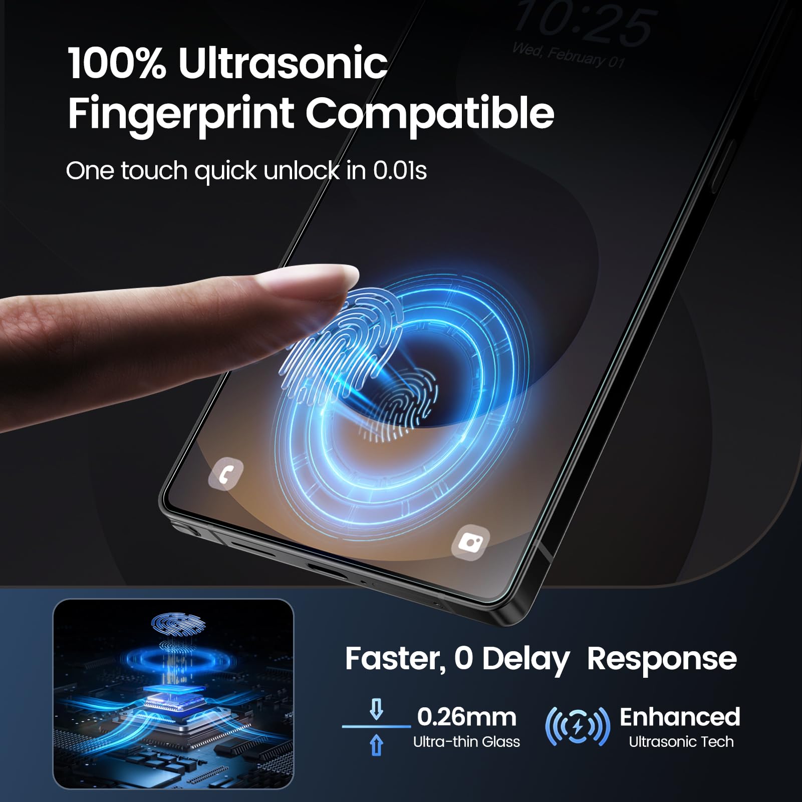 Mohave 4 Pack Screen Protector For Samsung Galaxy S25 Ultra 6.9'' With 2 Pack Camera Lens Protector [Auto Alignment/Dust Removal