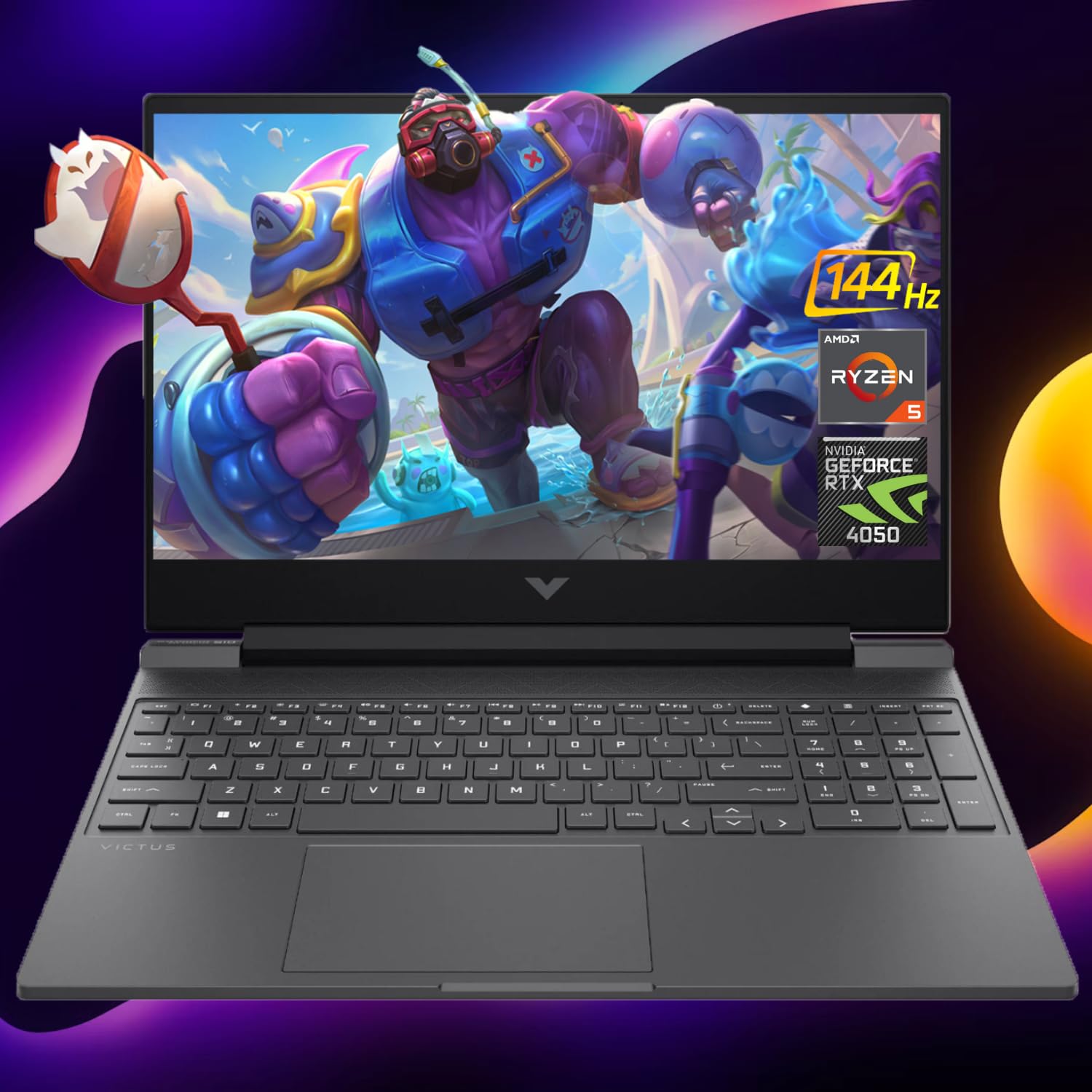 Hp Victus 15.6 Ryzen 5 Rtx 4050 Gaming Laptop, 15.6'' Fhd 144Hz, Amd Ryzen 5 8645Hs (Beats Intel I7-1355U & Intel I5-14400F), Nv