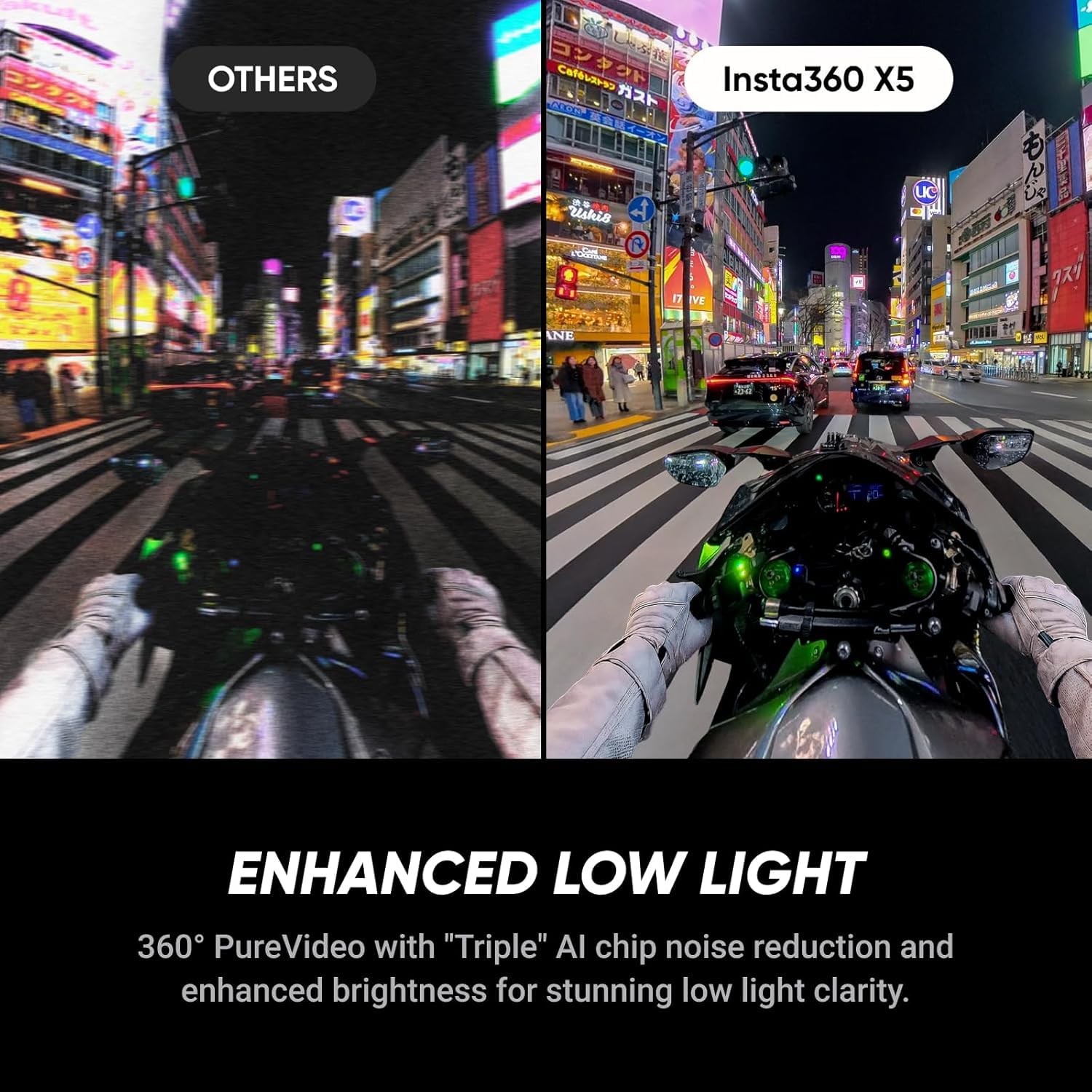 Insta360 X5 Motorcycle Bundle-8K Waterproof 360 Action Camera With 1/1.28 48Mp Sensors, 8K 360 Hdr Video, 72Mp, 4K Single-Lens |