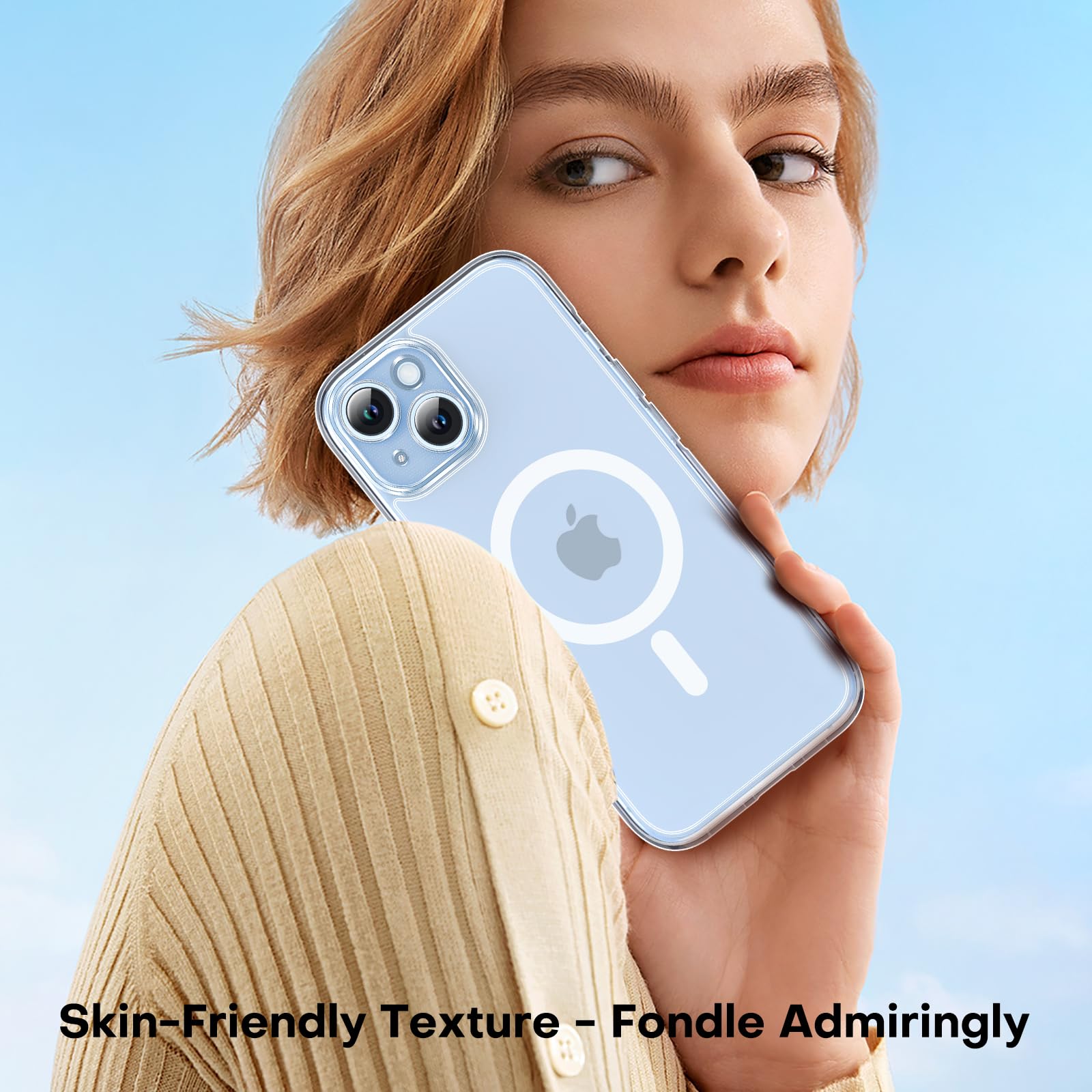 Tocol Magnetic For Iphone 15 Case, [Non Yellowing] [Full Camera Protection] [Compatible With Magsafe] [15Ft Military Grade Prote