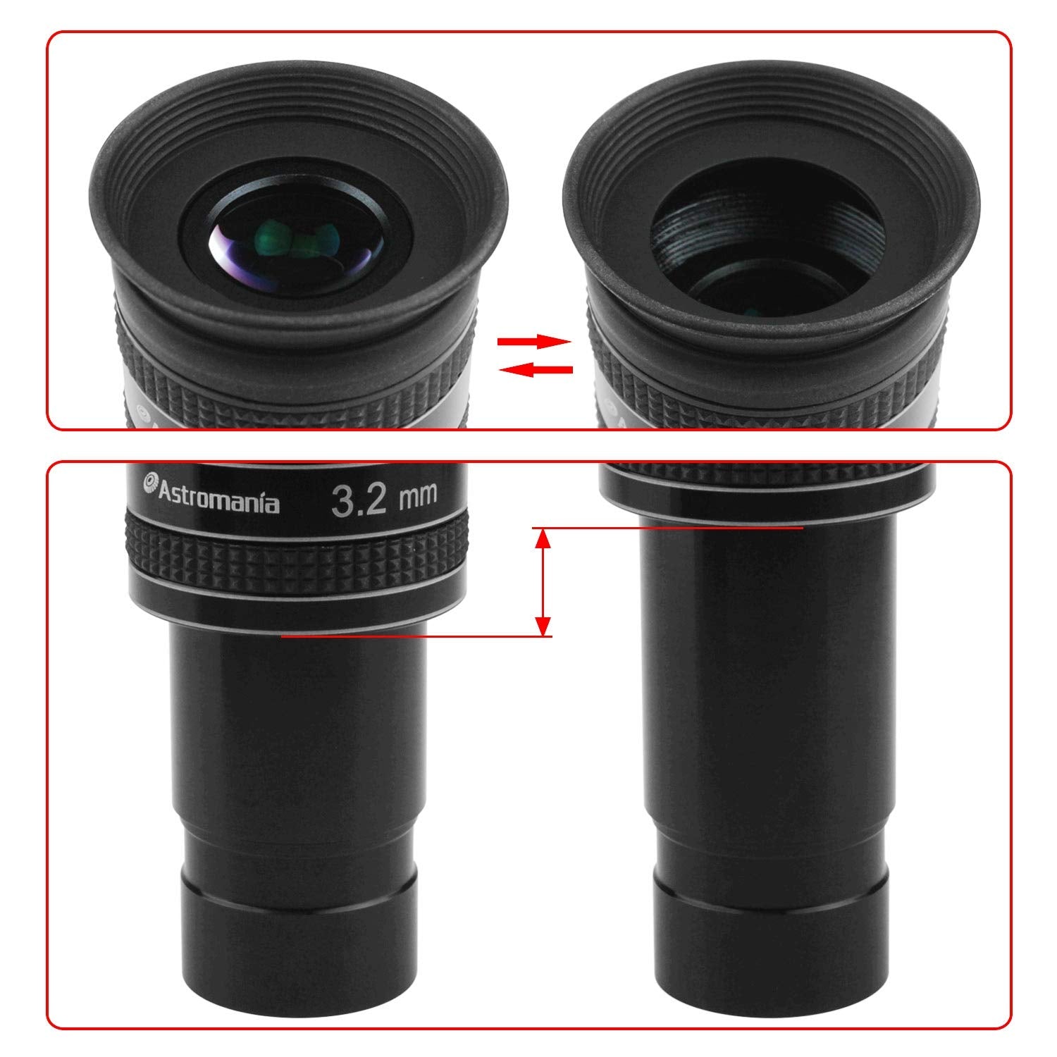 Astromania 1.25'' 3.2Mm 58 Degree Planetary Eyepiece For Telescope