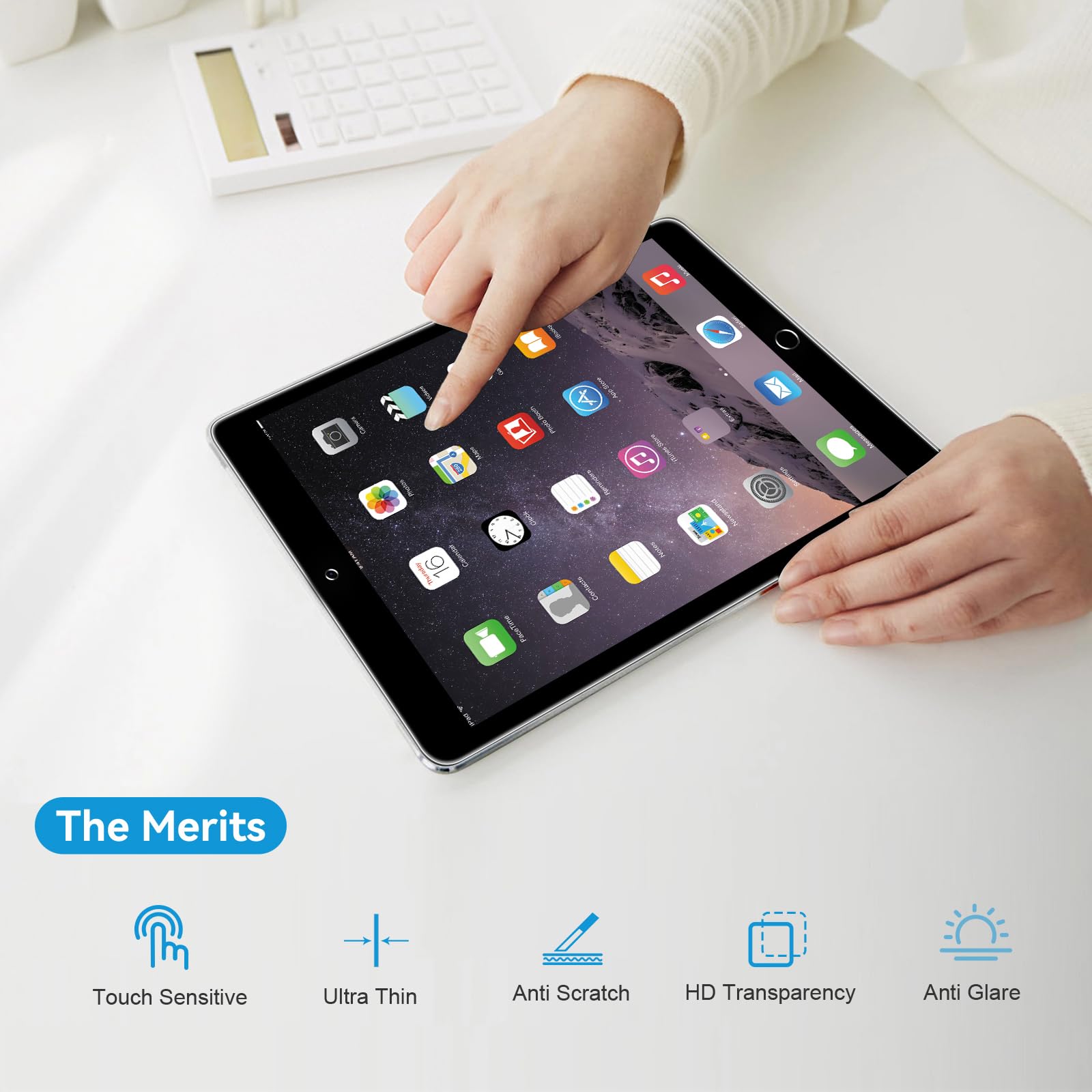 Manvaxz 2 Pack Tempered Glass Screen Protector For Ipad 9Th 8Th 7Th Generation | Ipad 10.2 Screen Protector | Anti Fingerprint T