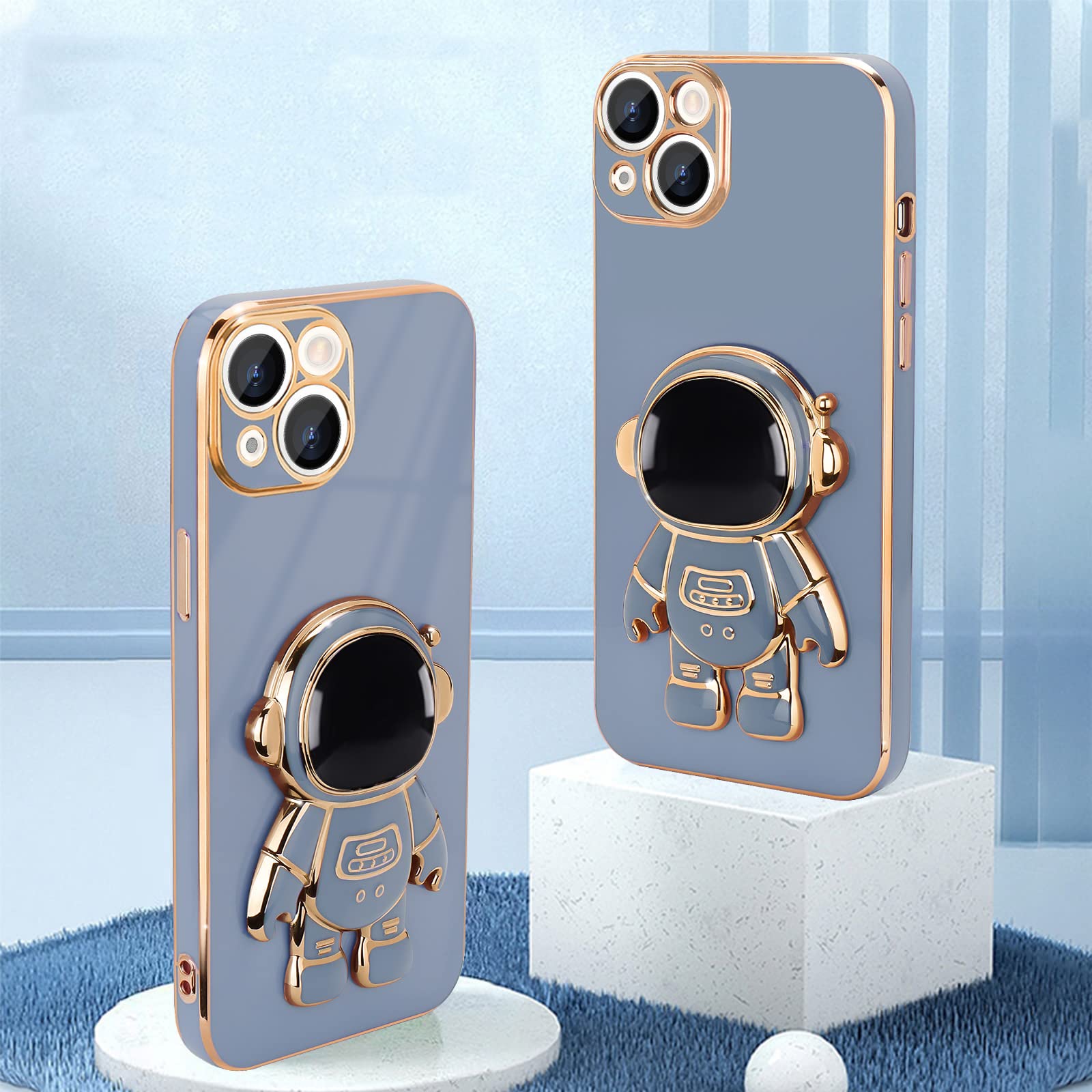 Pepmune iPhone 13 Case - Cute 3D Astronaut Design, Shockproof, Soft PC+TPU, Blue