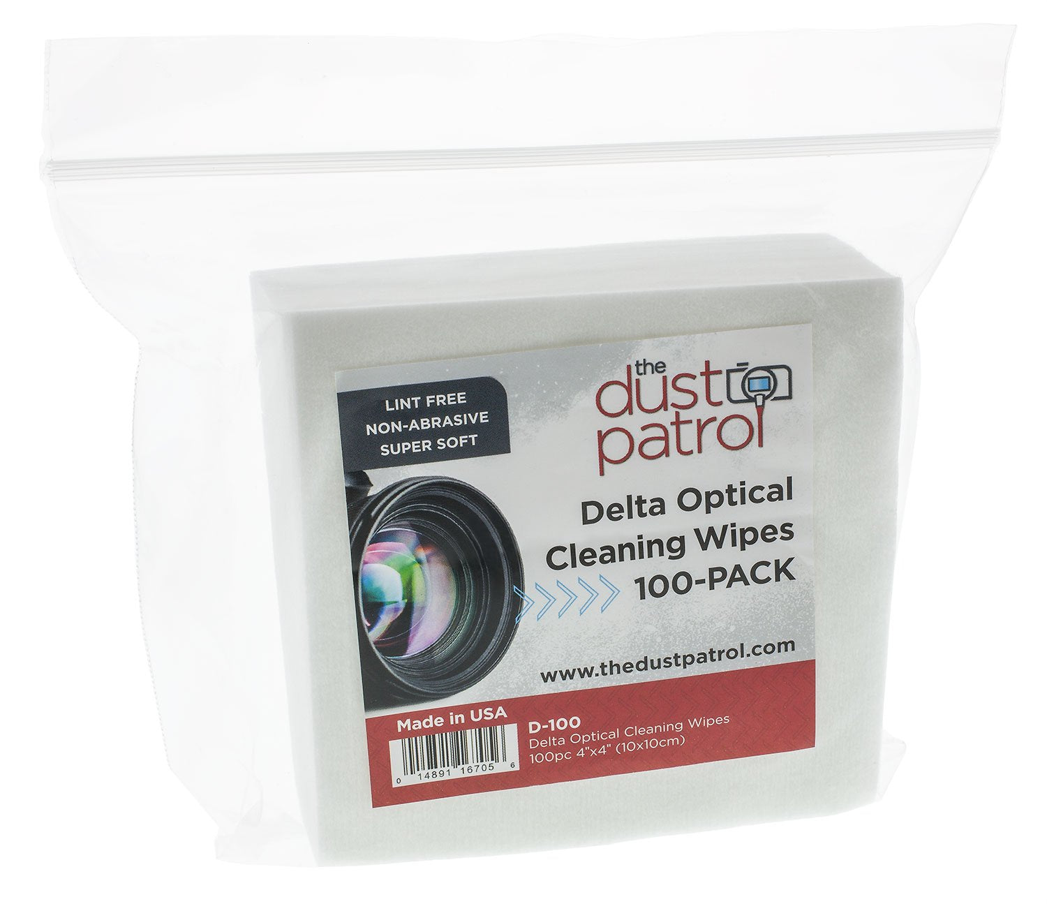 Delta 4X4 Optical Cleaning Wipes (100Pk)