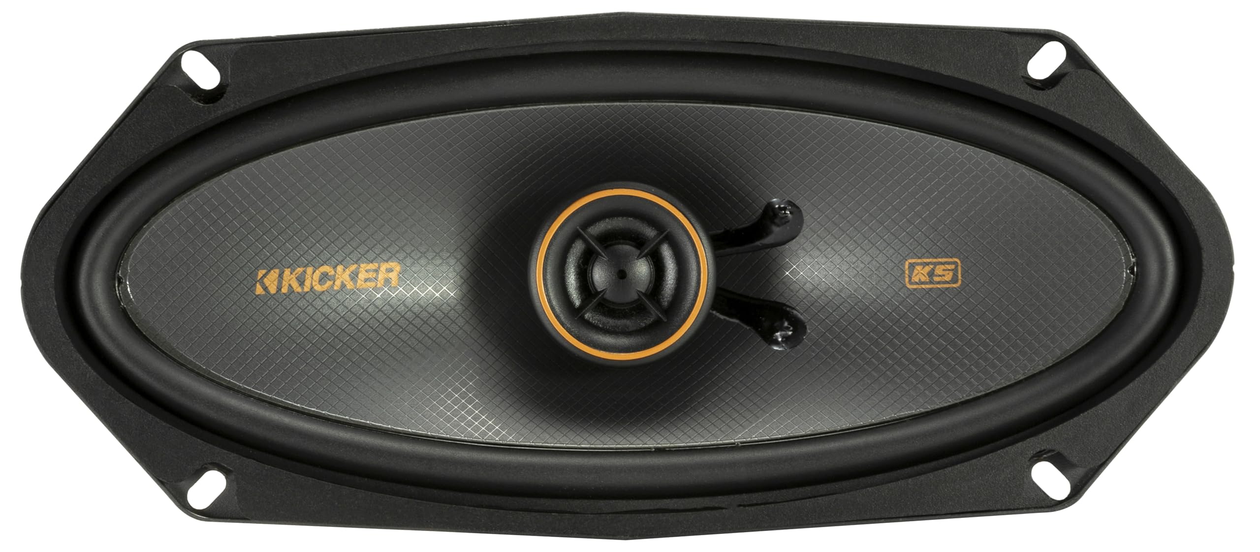 Kicker 51Ksc41004 Coaxial Speaker System, 2 Way Design, One (1) Pair, 4'' X 10'' (100Mm X 250Mm) Polypropylene Woofer/Midrange,