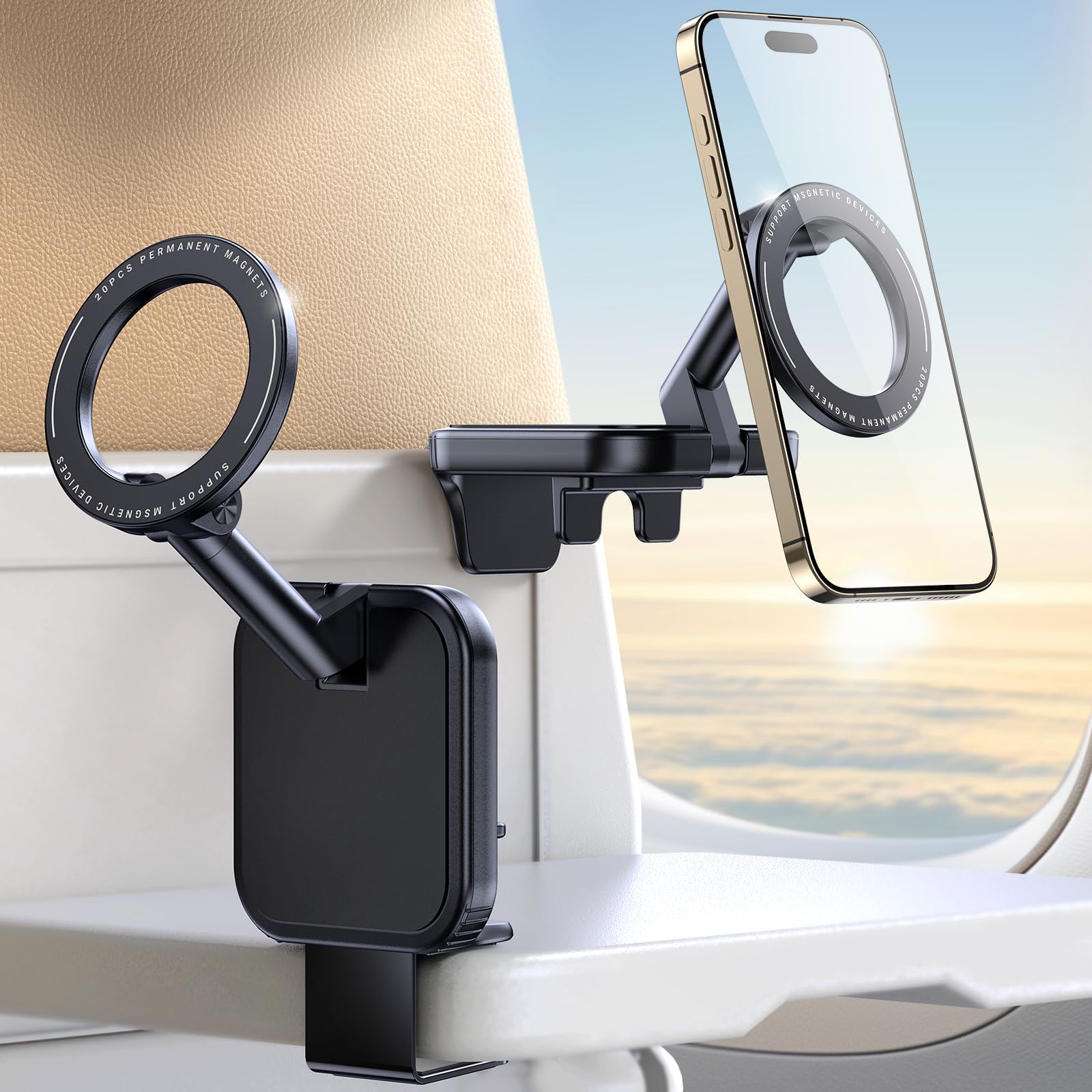This Hill Airplane Phone Holder For Magnetic Accessories, Universal Flight Must Haves Travel Phone Holder Mount 2025 For Beach V