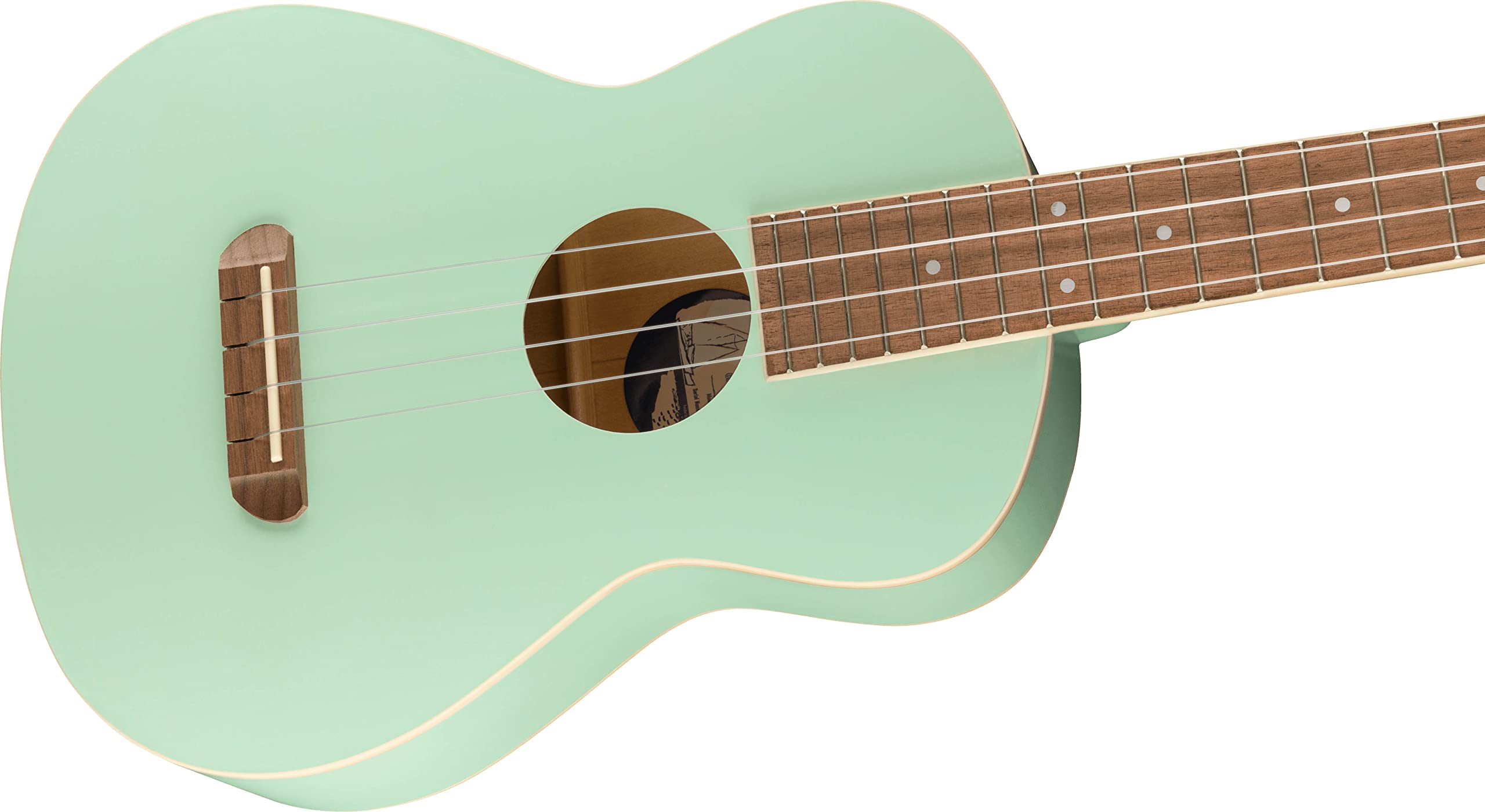 Fender Avalon Tenor Ukulele   Surf Green Bundle With Gig Bag, Tuner, And Austin Bazaar Instructional Dvd