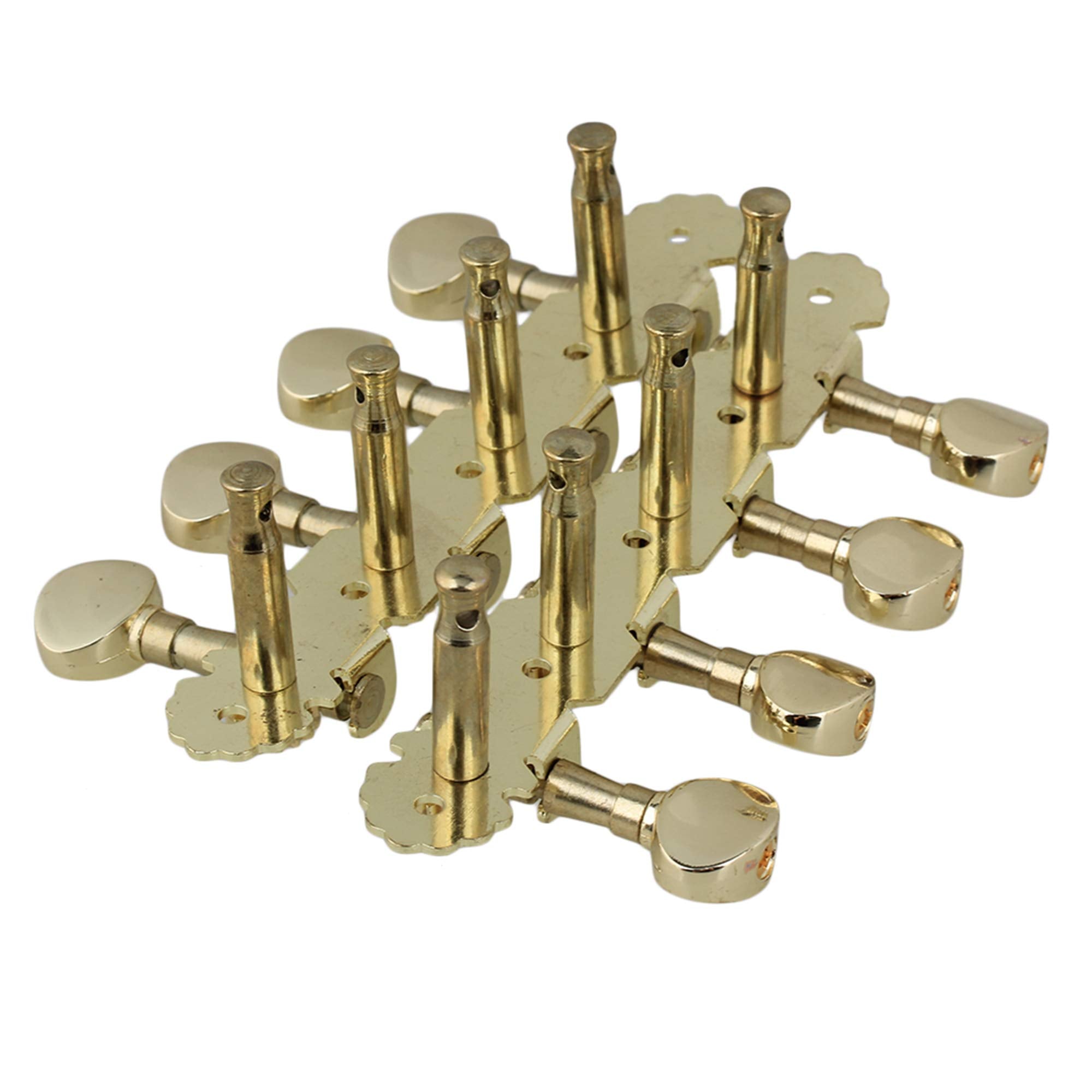 Lovermusic Type1 Gold Metal Machine Heads Tuning Pegs Button Instruments Accessories Replacement For Mandolin
