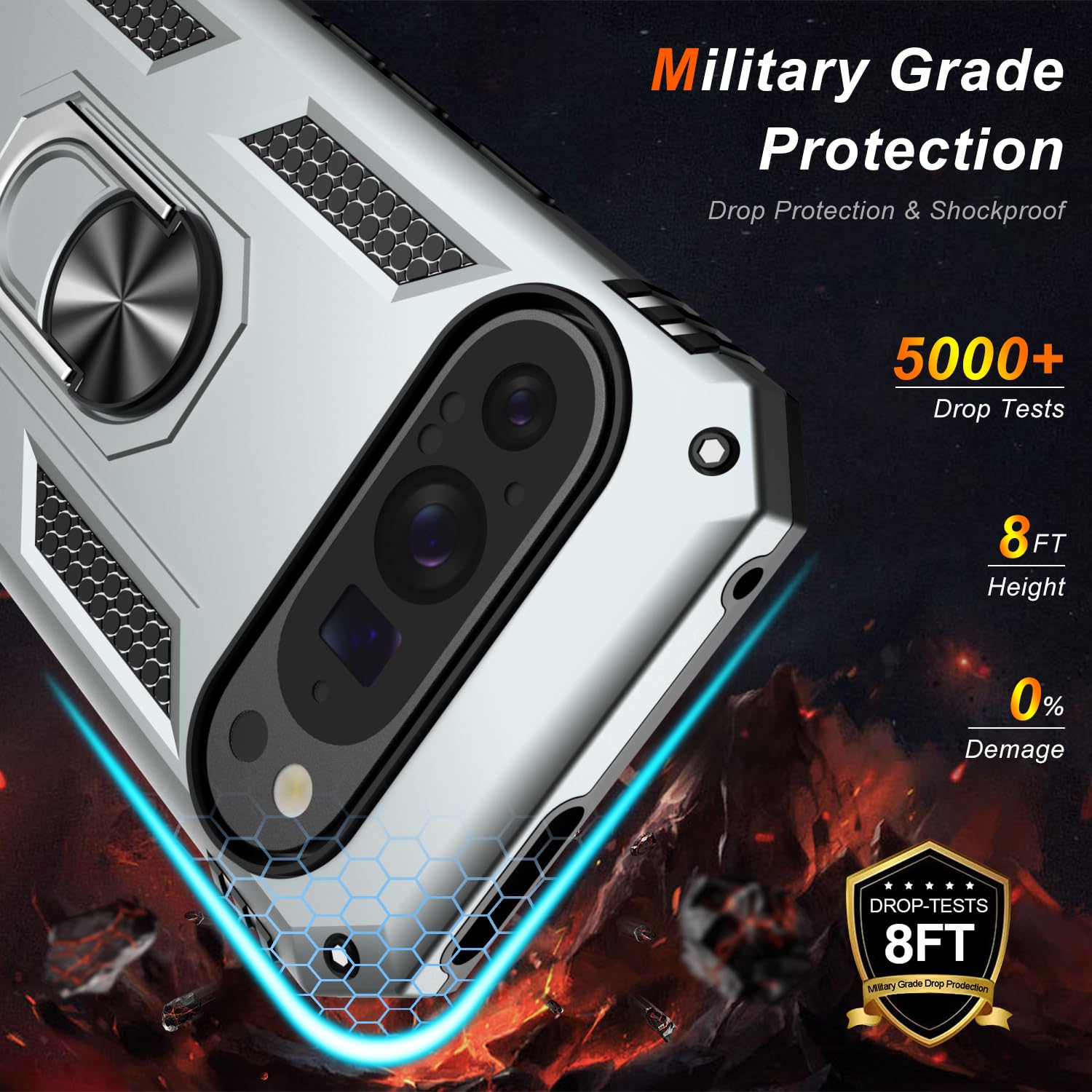 Lumarke For Google Pixel 9 Case/Google Pixel 9 Pro Case With Screen Protector,Pass 16Ft. Drop Tested Military Grade Protective P