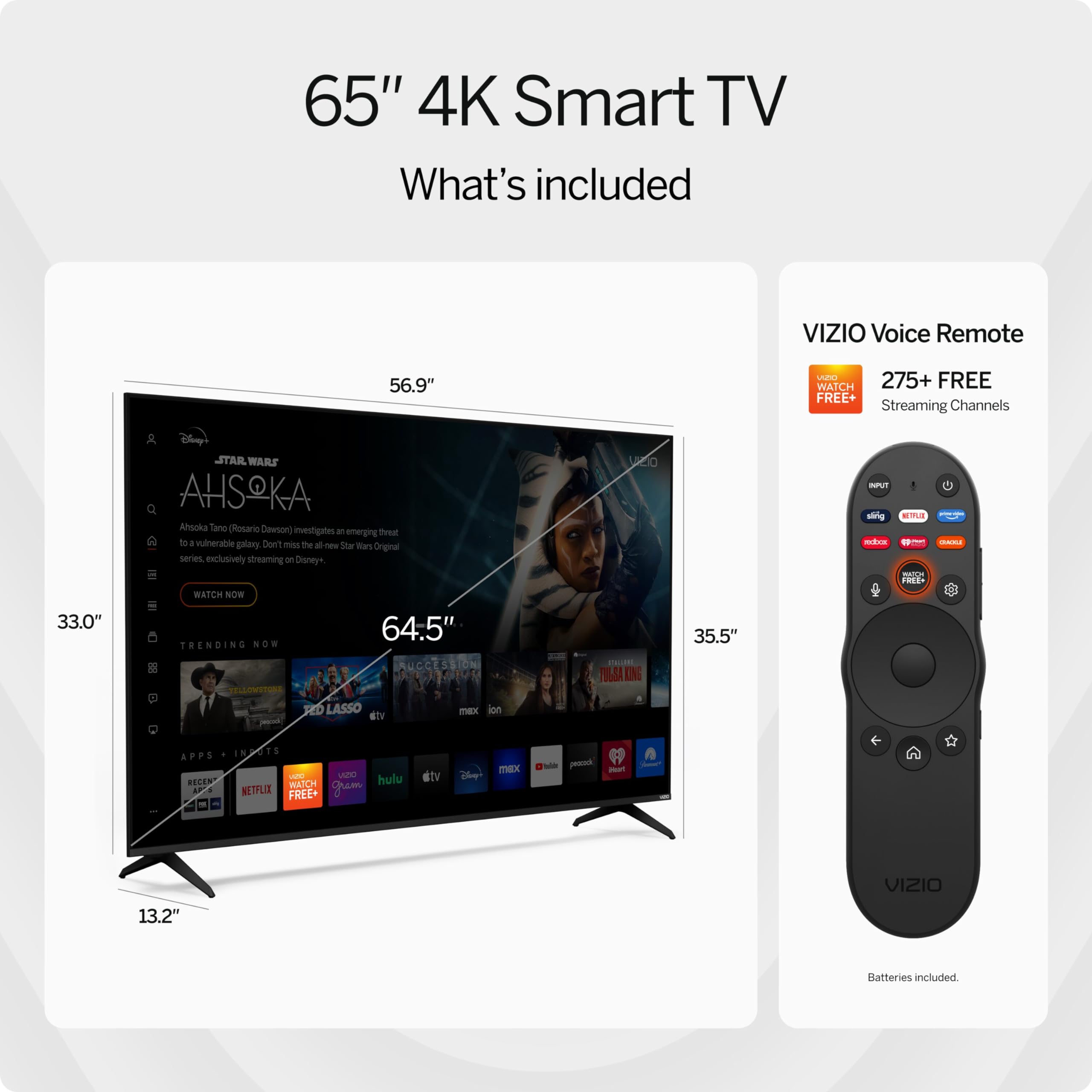 Vizio 65'' 4K Hdr Smart Tv