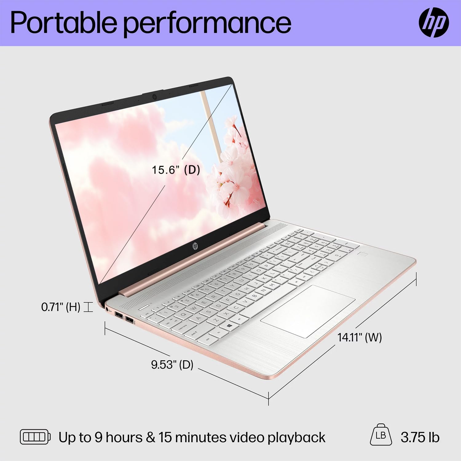 Hp Portable Laptop, 15.6 Hd Anti-Glare Display, Amd Ryzen 3 3250U, 32Gb Ram, 1Tb Pcie Ssd, Student And Business, Webcam, Fingerp