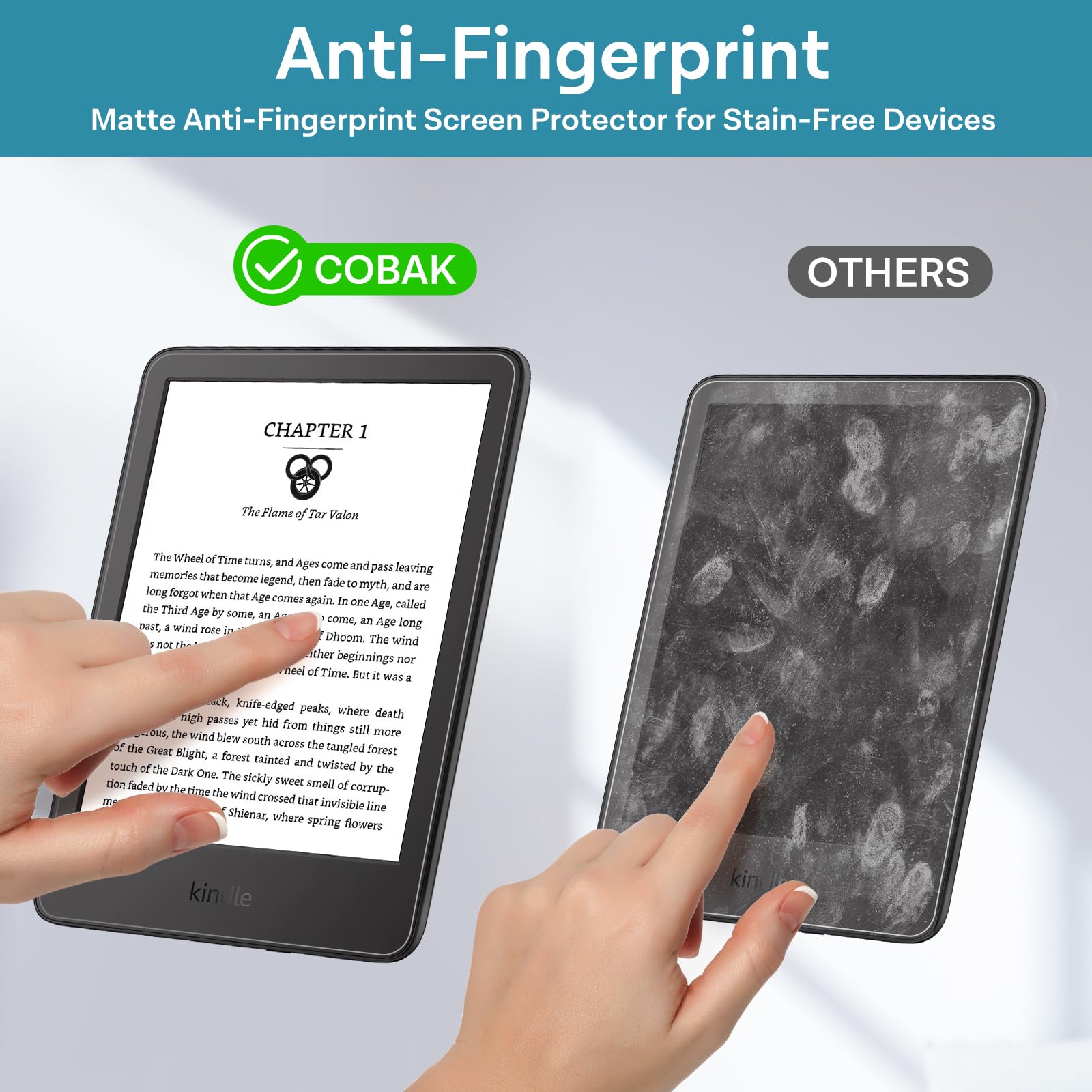 Cobak 3 Pack Anti Glare Matte Screen Protector For 6'' Kindle 11Th Generation 2022 Released, Kobo Nia, And Pocketbook   High Cla