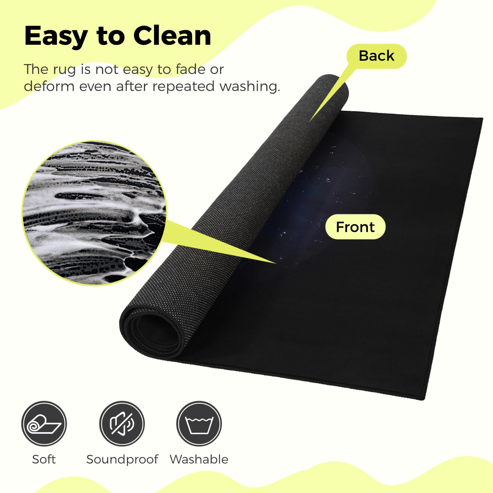 Anjetan Drum Rug, Drum Mat, Electrical Drum Carpet Soundproof Rug Pads Drum Accessories For Electric Drums Jazz Drum Set, Gift F