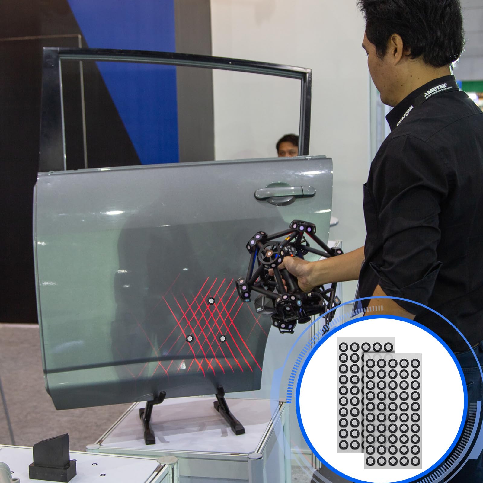 Marspark 12 Sheets 600 Dots 6.0Mm 3D Scanning Markers For 3D Scanner Accurate Tracking Dots Reference Point Markers Diffuse Refl