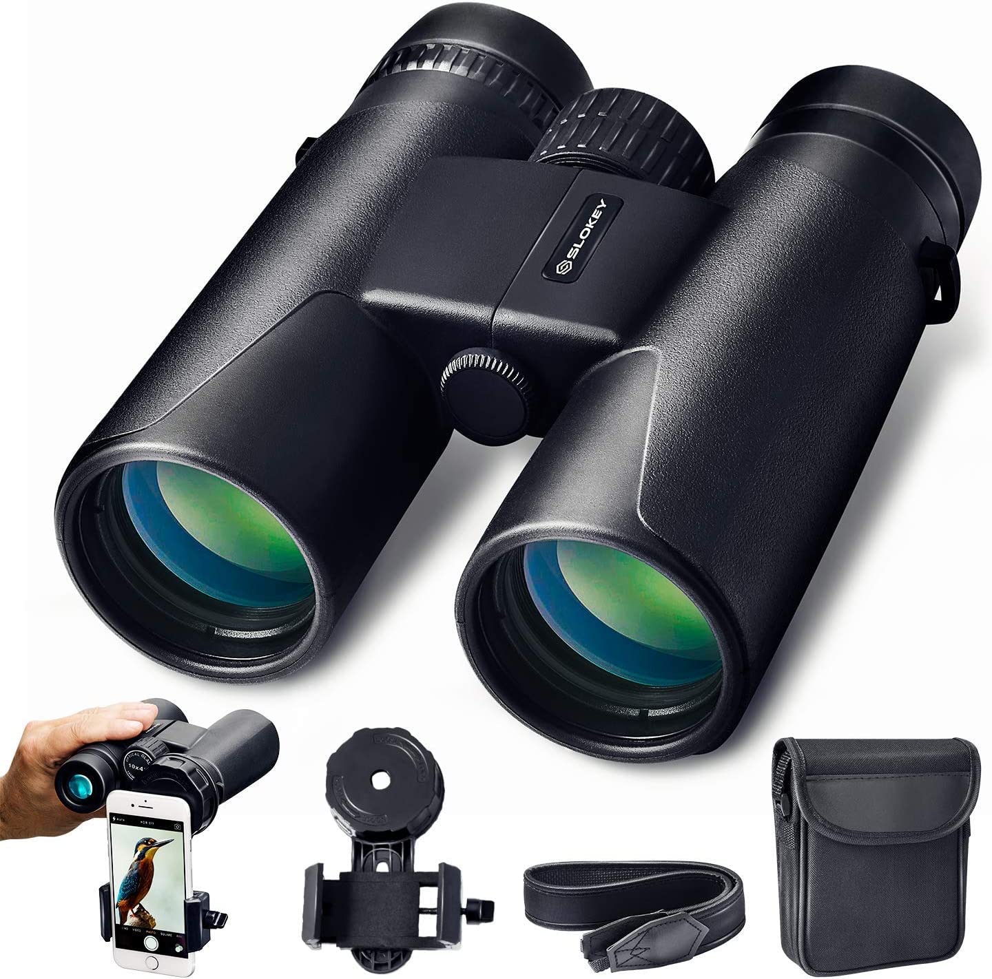 Slokey 10X42 Binoculars   Professional And Powerful Waterproof Binoculars For Long Distances   Lightweight Binoculars With Bak4