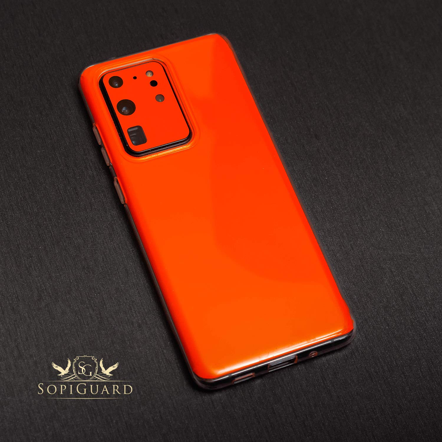 Sopiguard Sticker For Surface Duo Phone Edge To Edge Precision Vinyl Skin Wrap (Neon Orange)