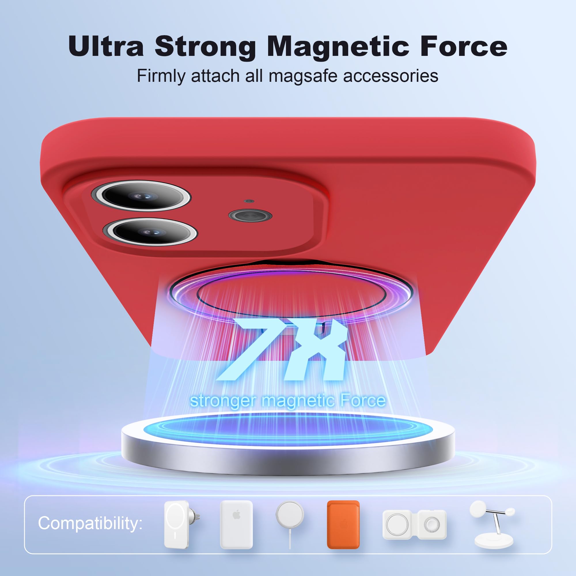 Skylmw Designed For Iphone 12 Case With Magnetic Invisible Stand Compatible With Magsafe Military Drop Tested Shockproof Silicon