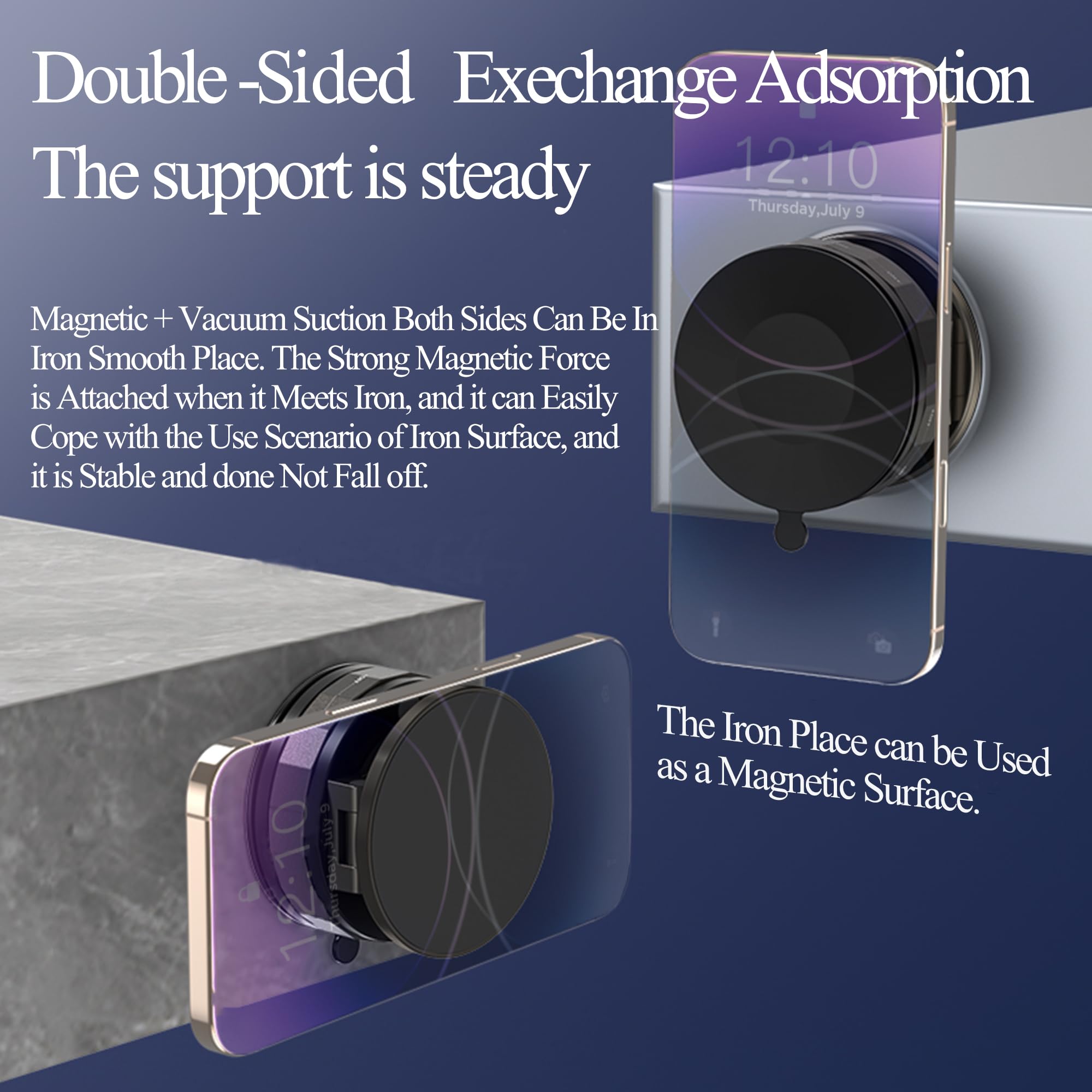 Select Master Upgraded Vacuum Magnetic Suction Phone Holder, Foldable 360 Mag Safe Car Mount, Fits I Phone 16/15/14 & Android |