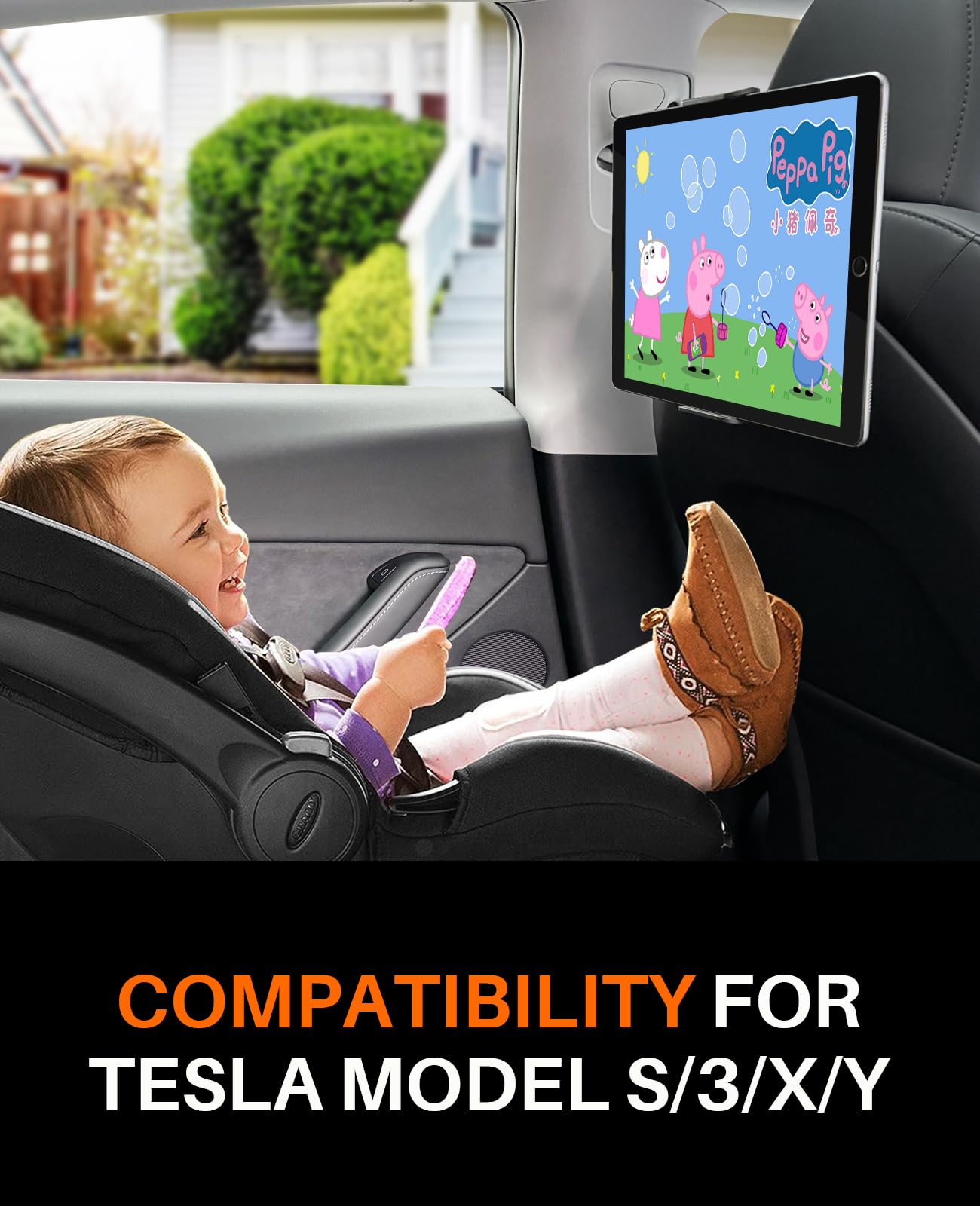 Chiyle Tesla Model Y Model 3 Model S Model X Lr/Plaid Tablet Mount, Headrest Tablet Holder Headrest Stand Cradle Accessories ,36