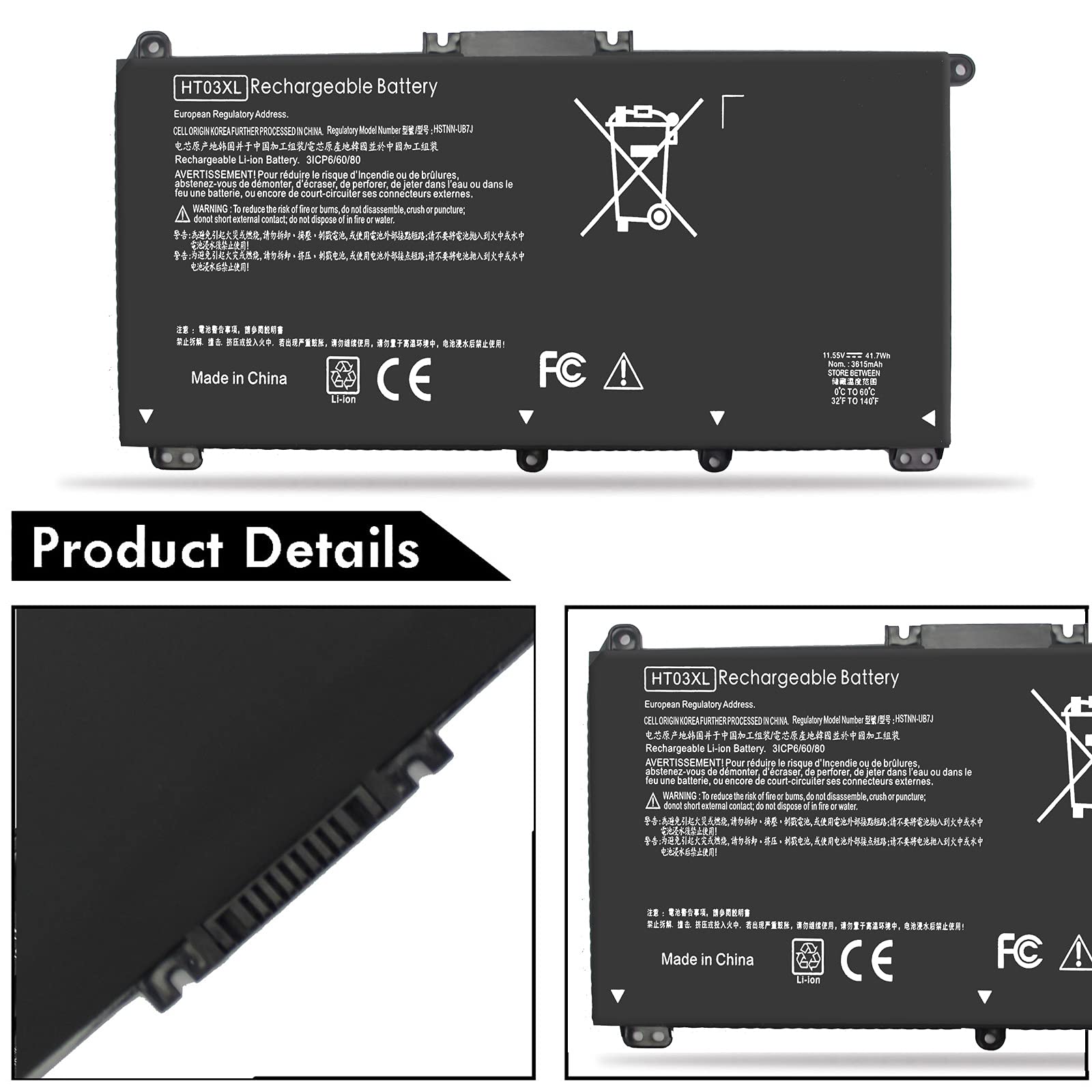 Ht03Xl Laptop Battery For Hp Pavilion 14 Ce 14 Cf 15 Db 15 Cs 15 Da 17 By Series L11119 855 15 Cs0053Cl 15 Da0014Dx 15 Da0033Wm