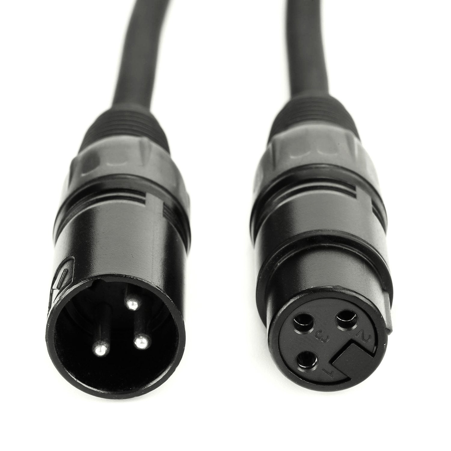 Mfl. 10 Ft Flexible Dmx Cable 3 Pin Signal Xlr Male To Female Cable Wire For Stage Lighting Dj Lights, 110 Ohms Impedance, Black