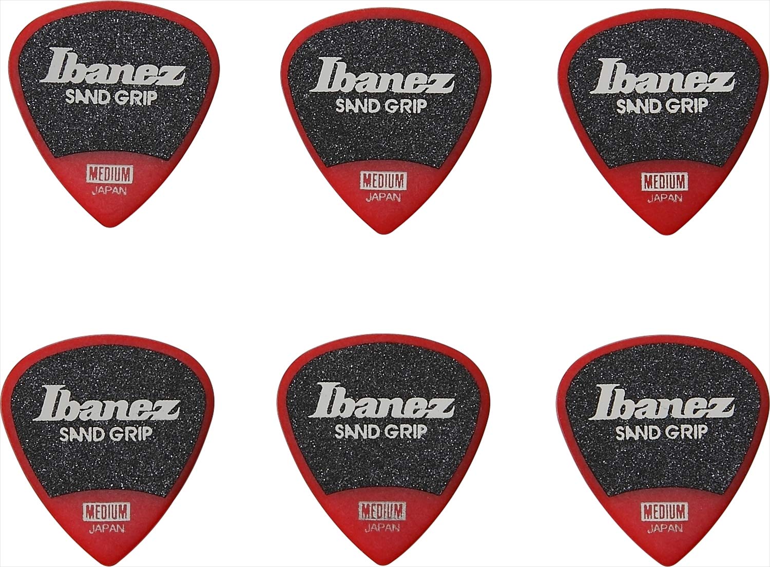 Ibanez Grip Wizard Series Sand Grip Pick Pa16Msg Rd Red With Anti Slip Material