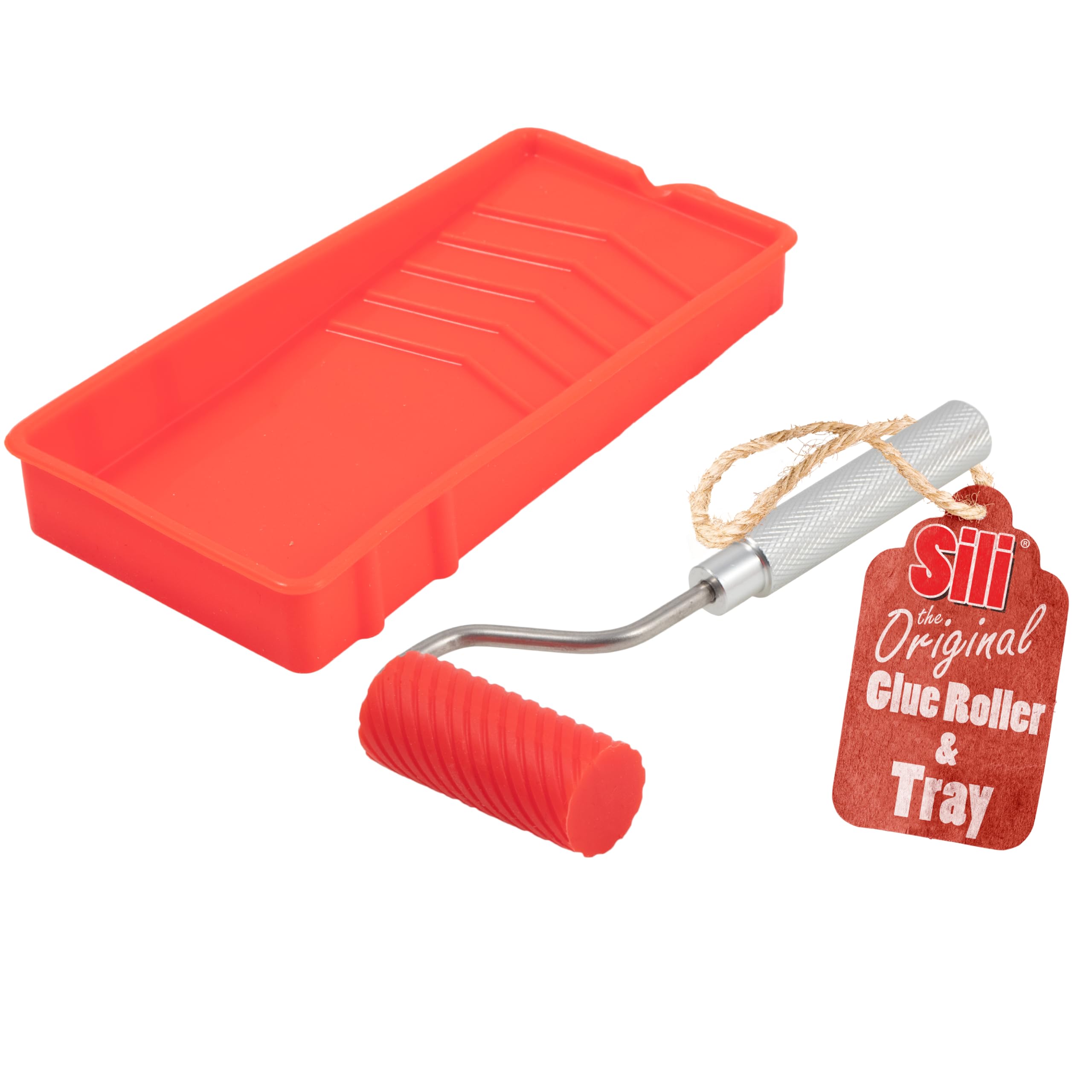 Sili Glue Roller with Silicone Application Tray for Arts Crafts Woodworking and Larger Glue Up Projects