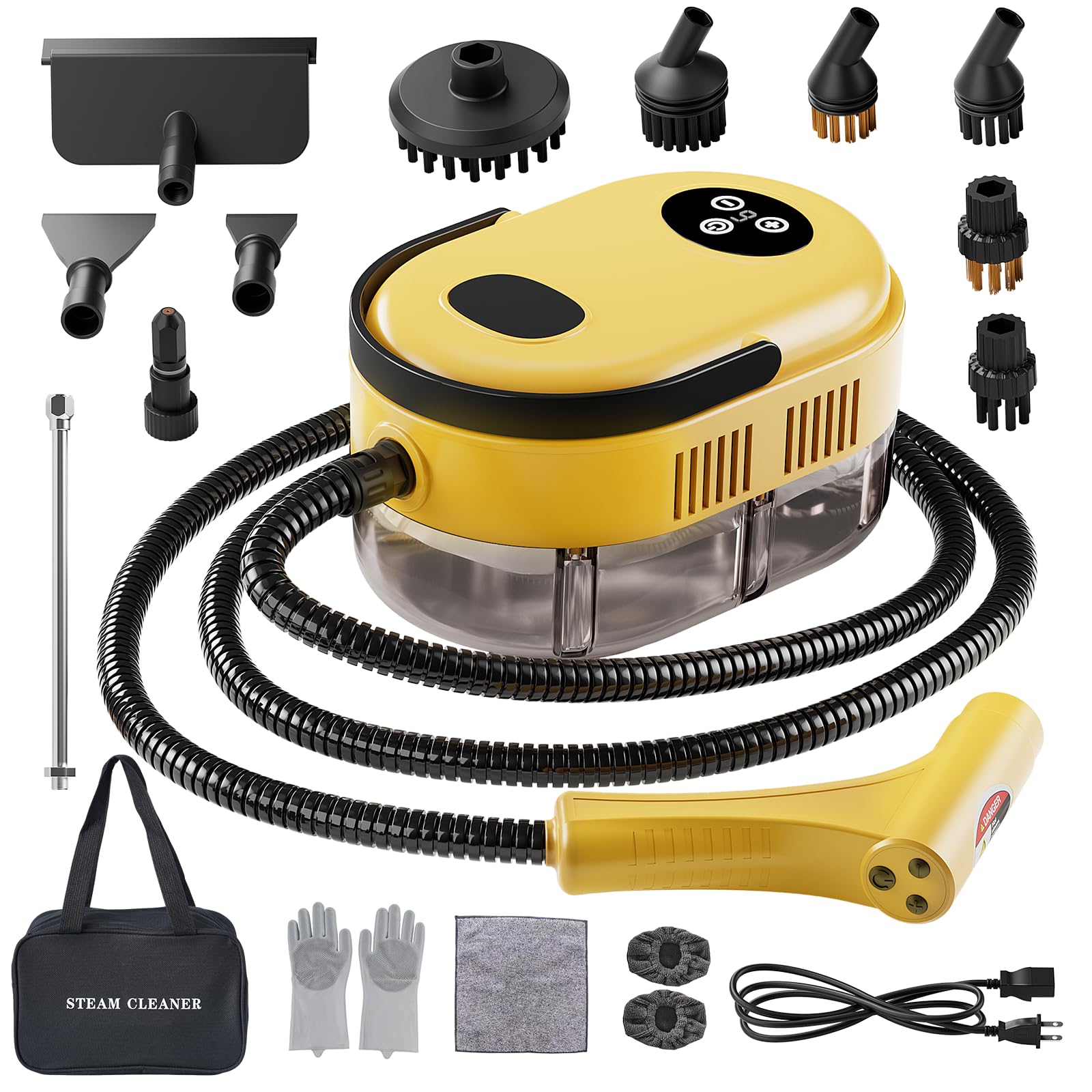 Yikeda Handheld Steam Cleaner, 10S Fast Handheld Heating Steamer For Cleaning 15-In-1 High Pressure Steam Cleaner For Home & Kit