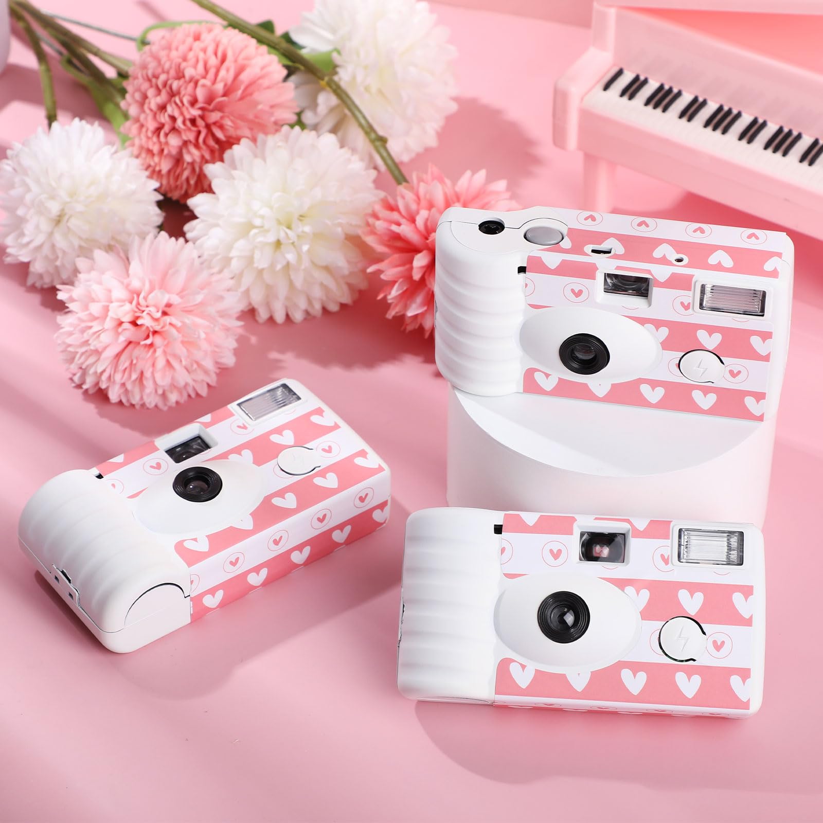 3 Pack Disposable Camera For Wedding Simple Use Color Film Camera With Flash Disposable Cameras One Time Camera For Gathering We