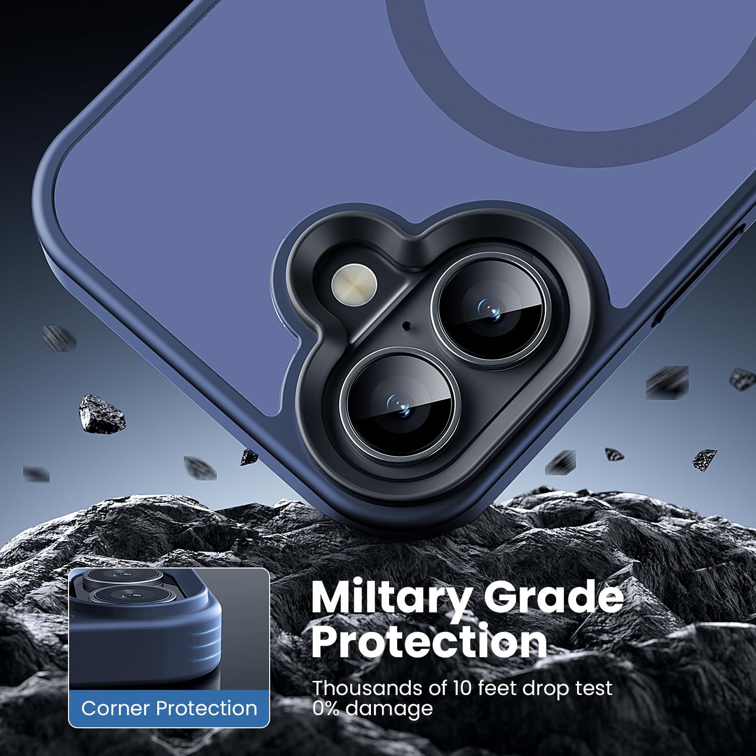 Gyizho Magnetic Designed For Iphone 16 Plus Case, [Military Grade Drop Tested] [Compatible With Magsafe] Slim Protective Translu