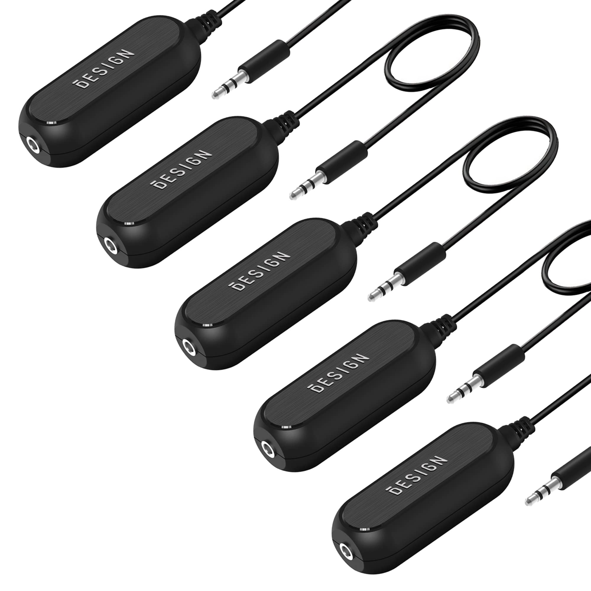 Besign Ground Loop Noise Isolator For Car Audio/Home Stereo System With 3.5Mm Audio Cable, 5 Pack