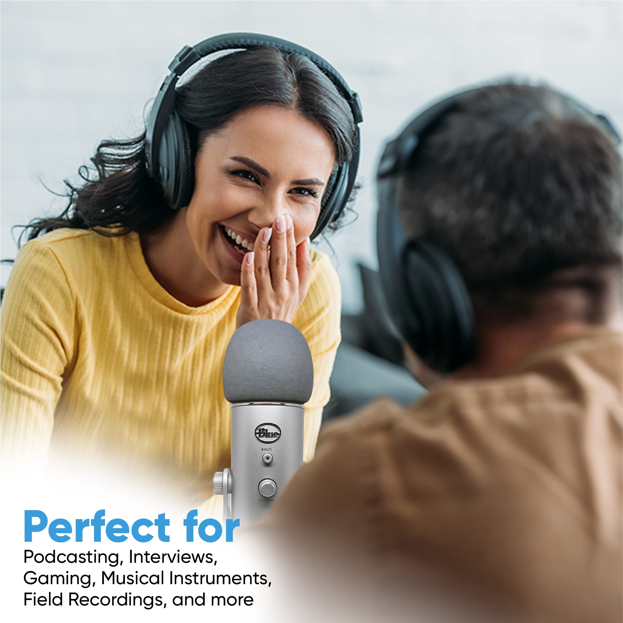 Professional Foam Windscreen For Blue Yeti   Covers Other Large Microphones, Such As Mxl, Audio Technica And Many More   Quality