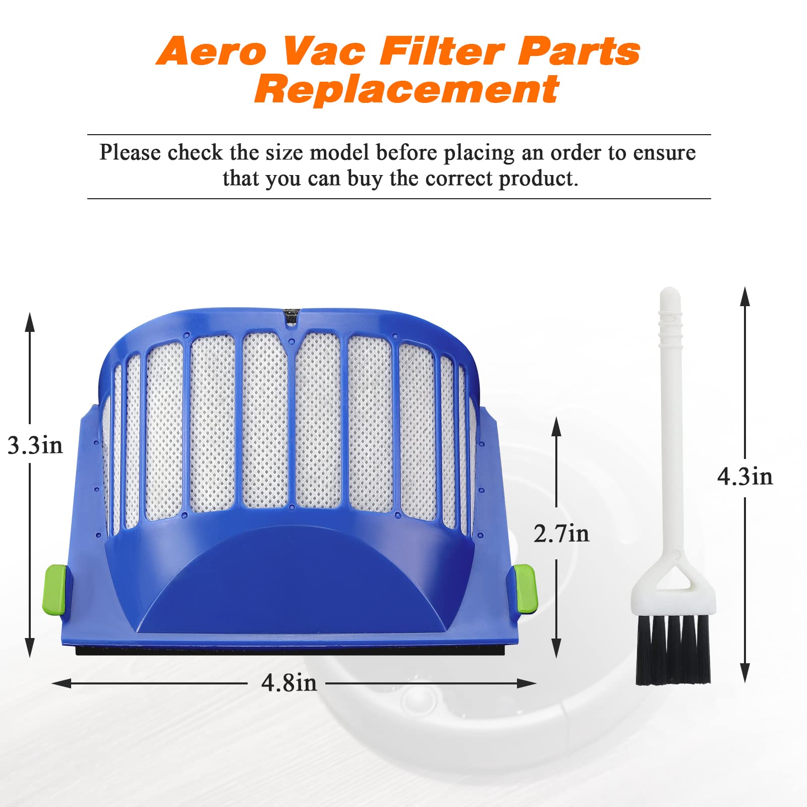 10 Pack Aero Vac Filter By Blutoget   Compatible For Irobot Roomba 500 & 600 Series 536 550 551 595 614 620 630 645 650 655 660