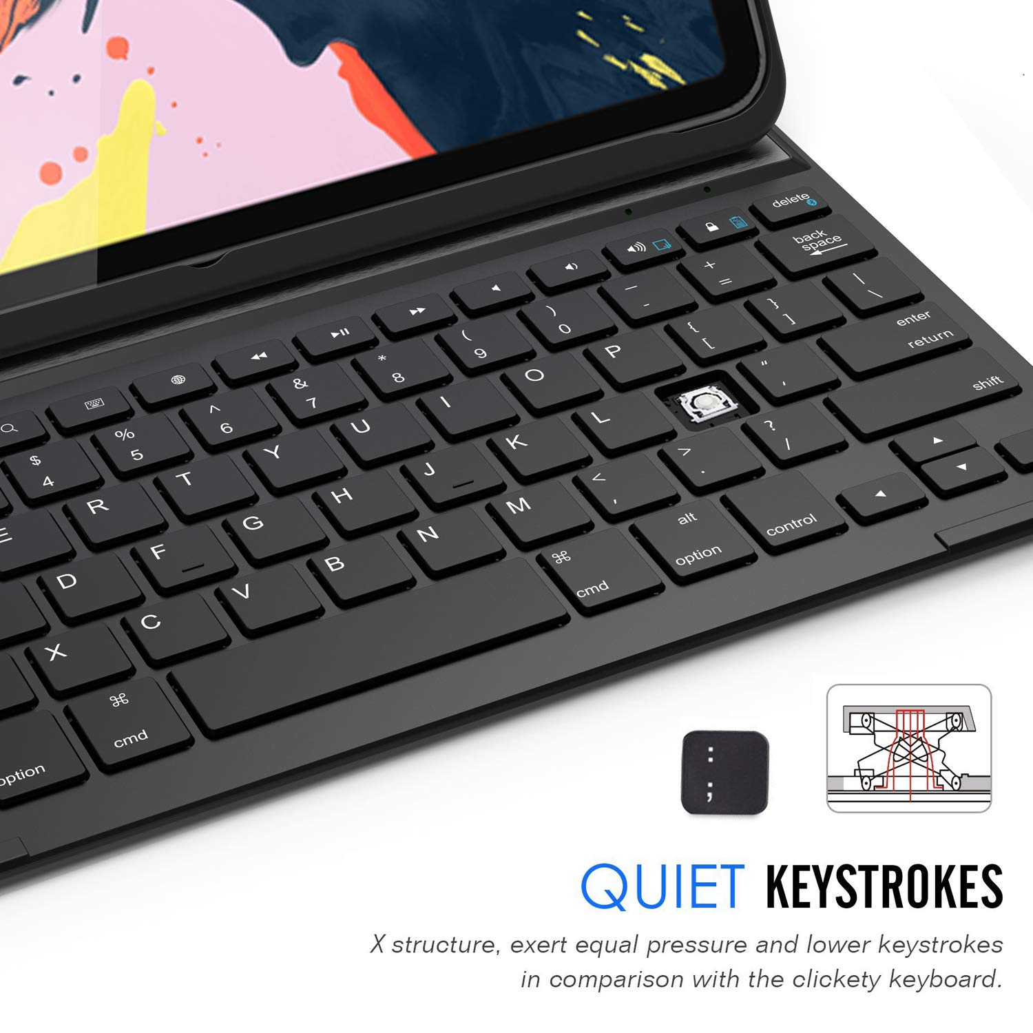 Arteck Ipad Air 10.9 In/Ipad Pro 11 In Keyboard, Bluetooth Keyboard With Folio Full Protection Case For Apple Ipad Air 10.9 Inch