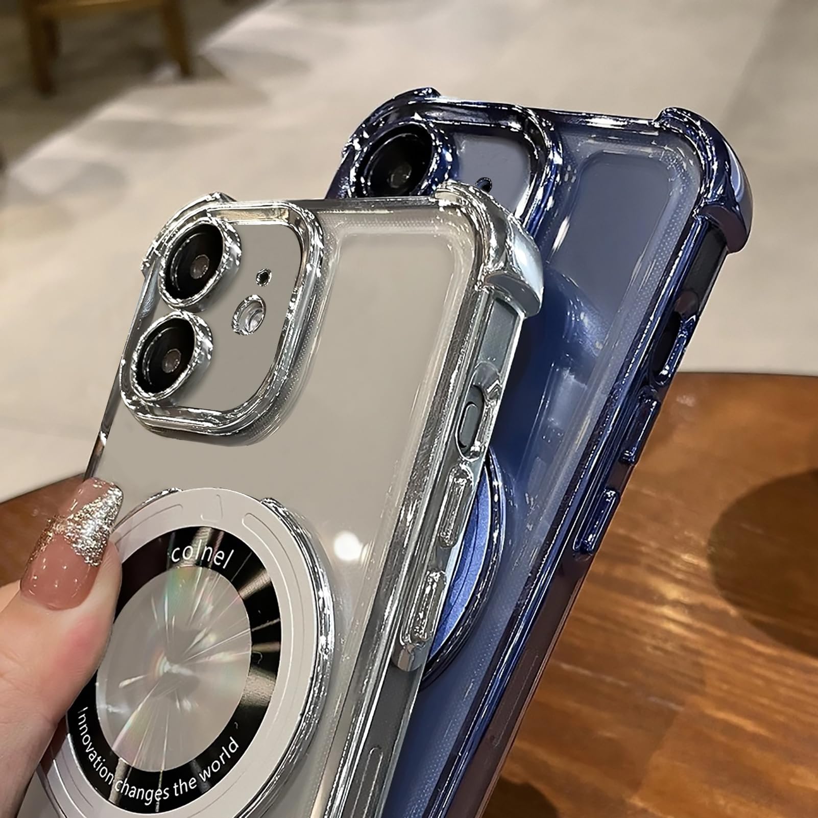 Uioeua For Iphone 12 Case With Magnetic Ring Stand,[Compatible With Magsafe] Four Corners Shockproof [Military Grade Drop Protec