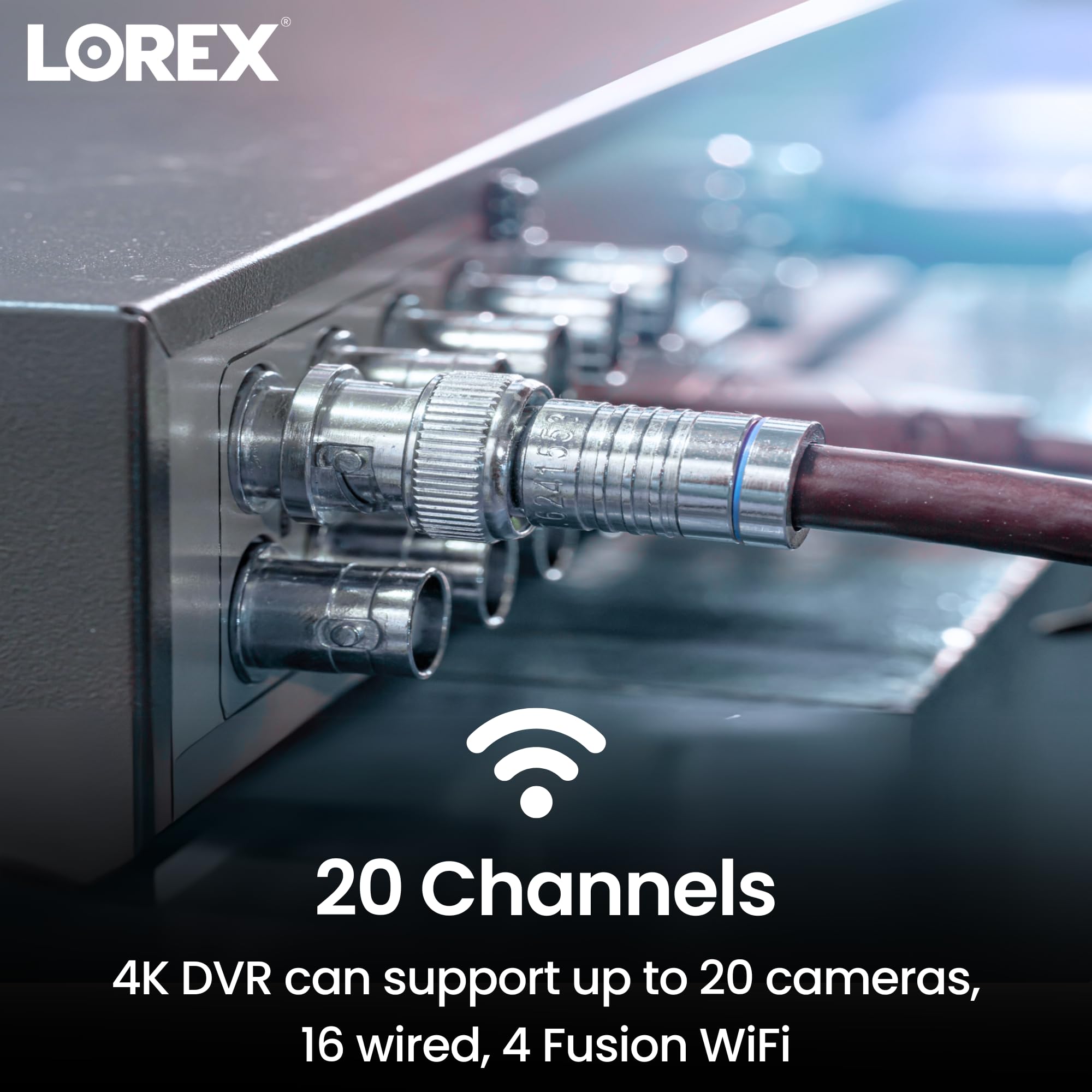 Lorex Fusion 4K 20 Channel (16 Wired And 4 Fusion Wi Fi) 2Tb Digital Video Recorder