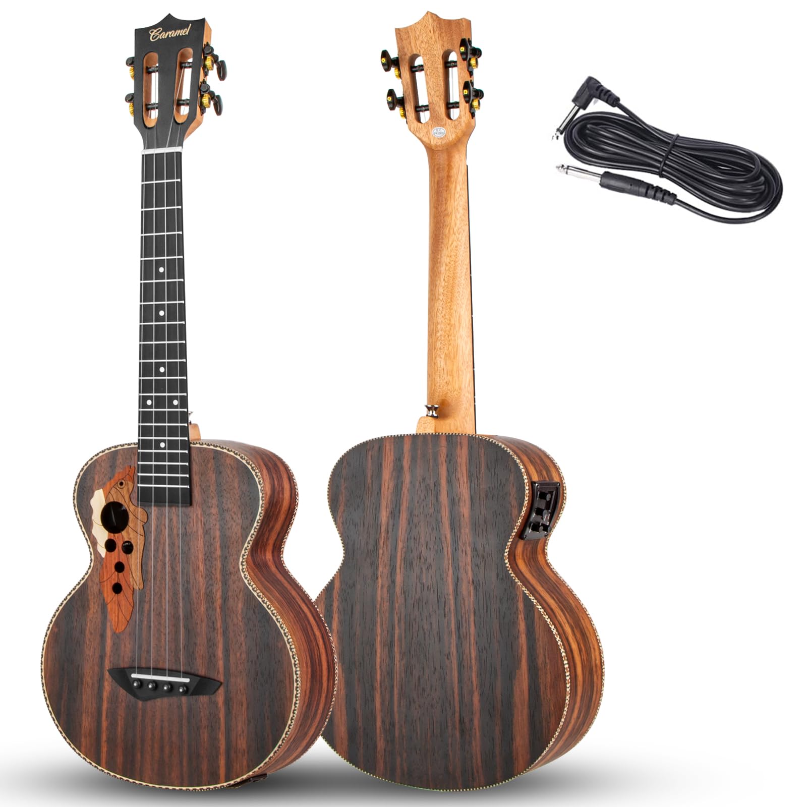 Minor Imperfections - Caramel - 26 Tenor Striped Grain Acacia KOA Ukulele CT207