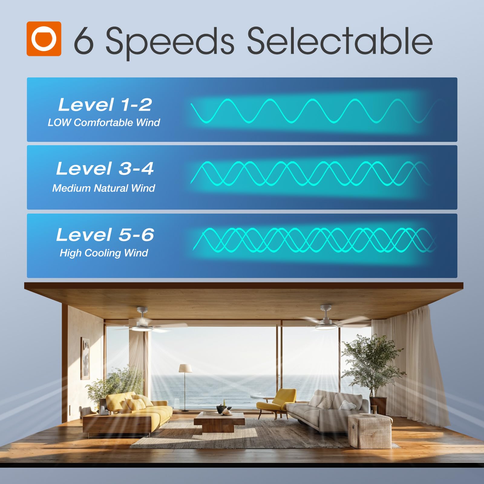 Addlon Ceiling Fans With Lights, 52 Inch Silver Ceiling Fan With Light And Remote Control, Reversible, 3Cct, Dimmable, Noiseless