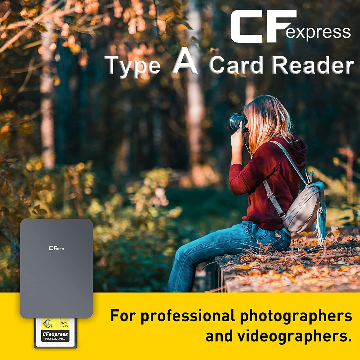 Cfexpress Type A Card Reader, 10Gbps Type A Cfexpress Card Reader Adapter Usb C To Usb C/Usb A Memory Card Reader With Usb3.1 Gen2 Transfer Speed, Compatible With Windows/Mac/Linux/Android